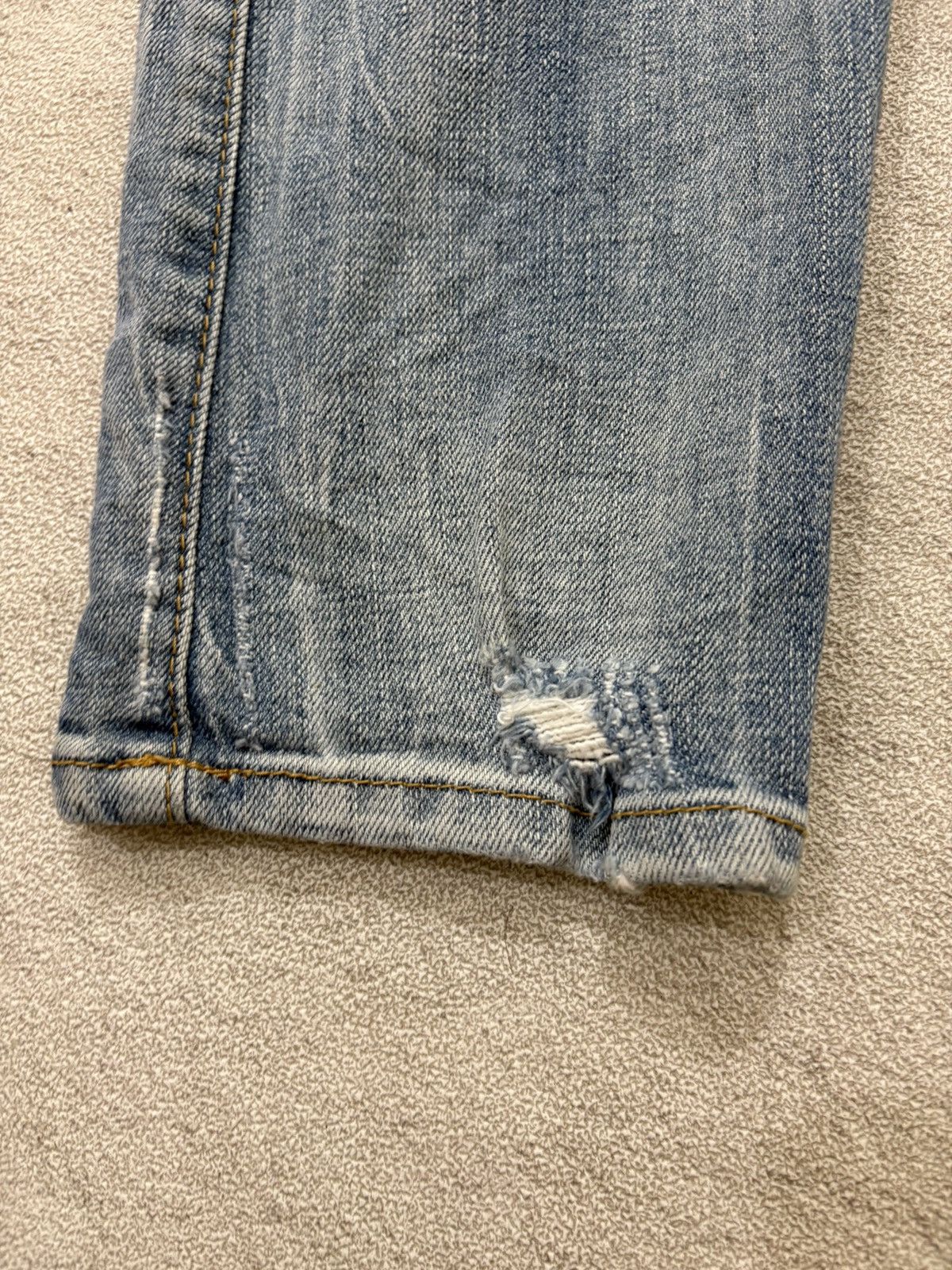 Japanese Brand 2000s Dsquared Patchwork Denim Ripped Wash Jeans Y2K LGB Size US 31 - 10 Thumbnail