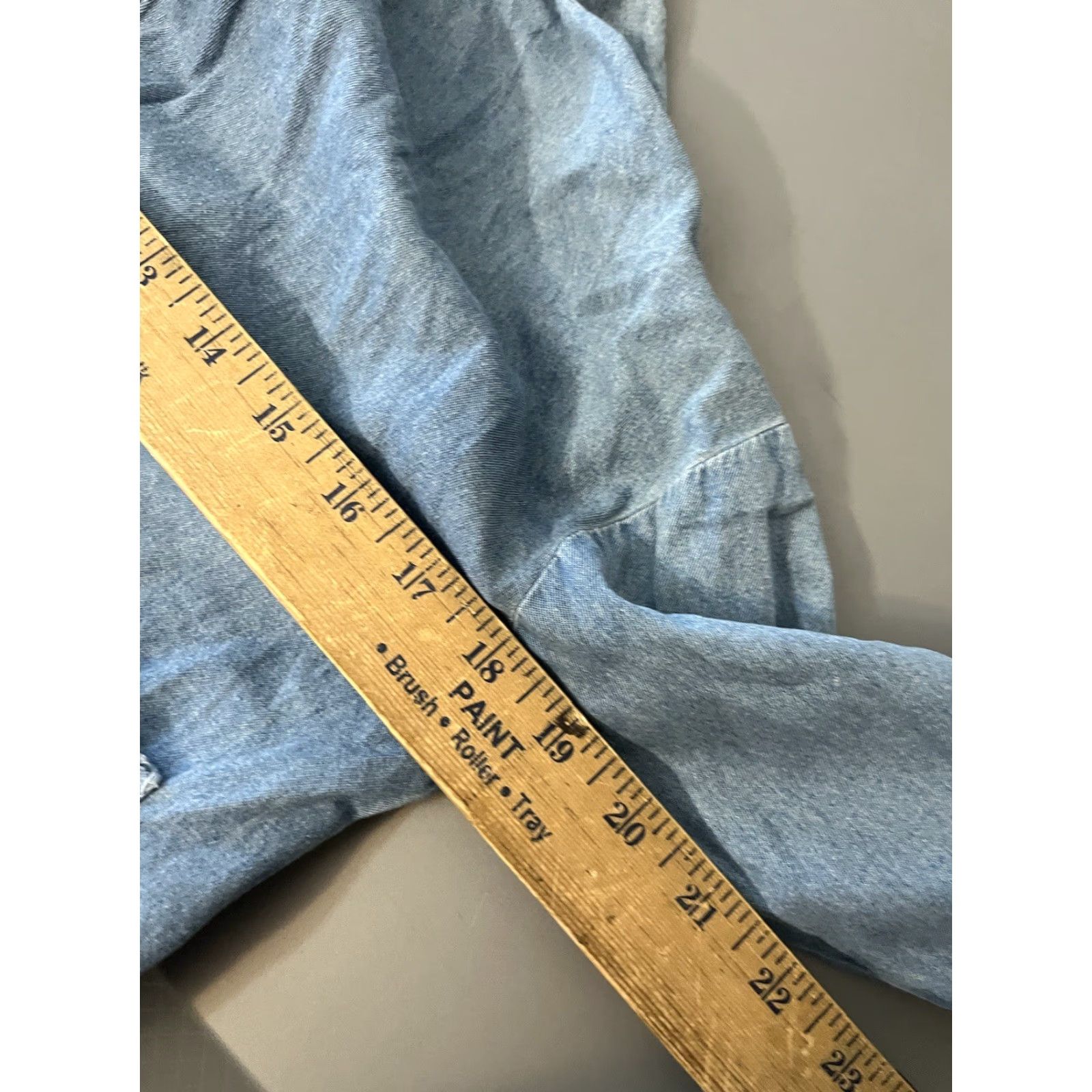 Zara Zara Women's Chambray Button-Up Shirt Blue Denim Look Size XS Size XS / US 0-2 / IT 36-38 - 5 Thumbnail