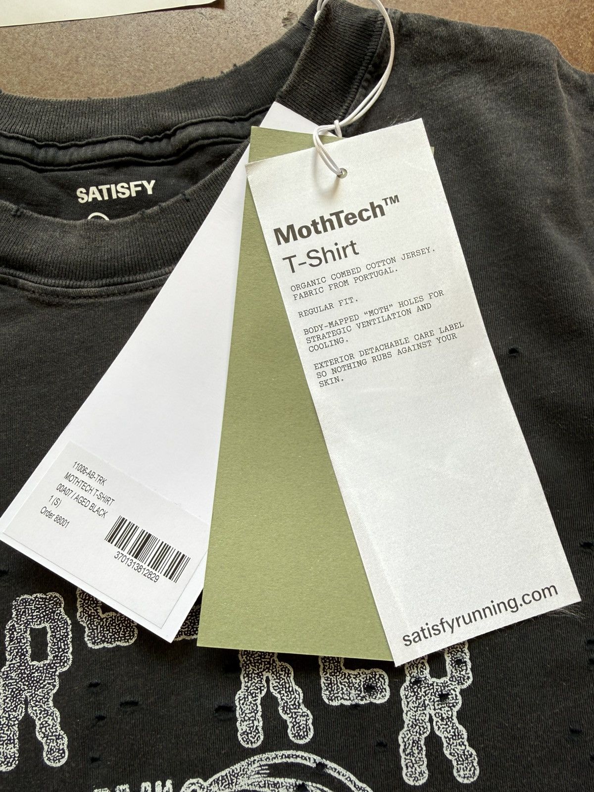 Satisfy Satisfy The Rocker Trailmaster MothTech Tee Aged Black Small Size US S / EU 44-46 / 1 - 11 Thumbnail