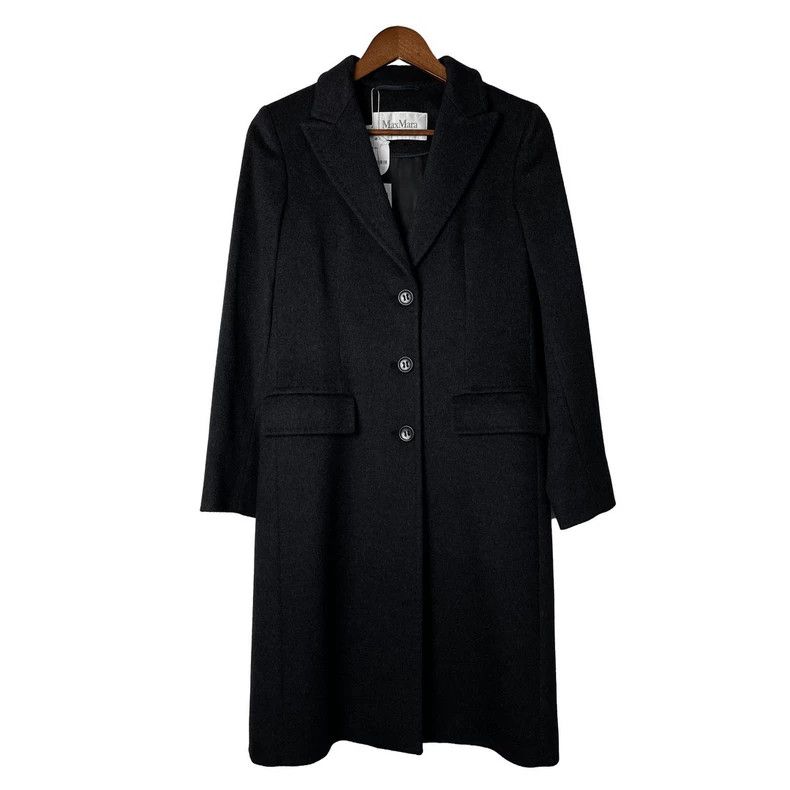 Max Mara Max Mara Solid single-breasted wool midi coat Size M / US 6-8 / IT 42-44 - 1 Thumbnail