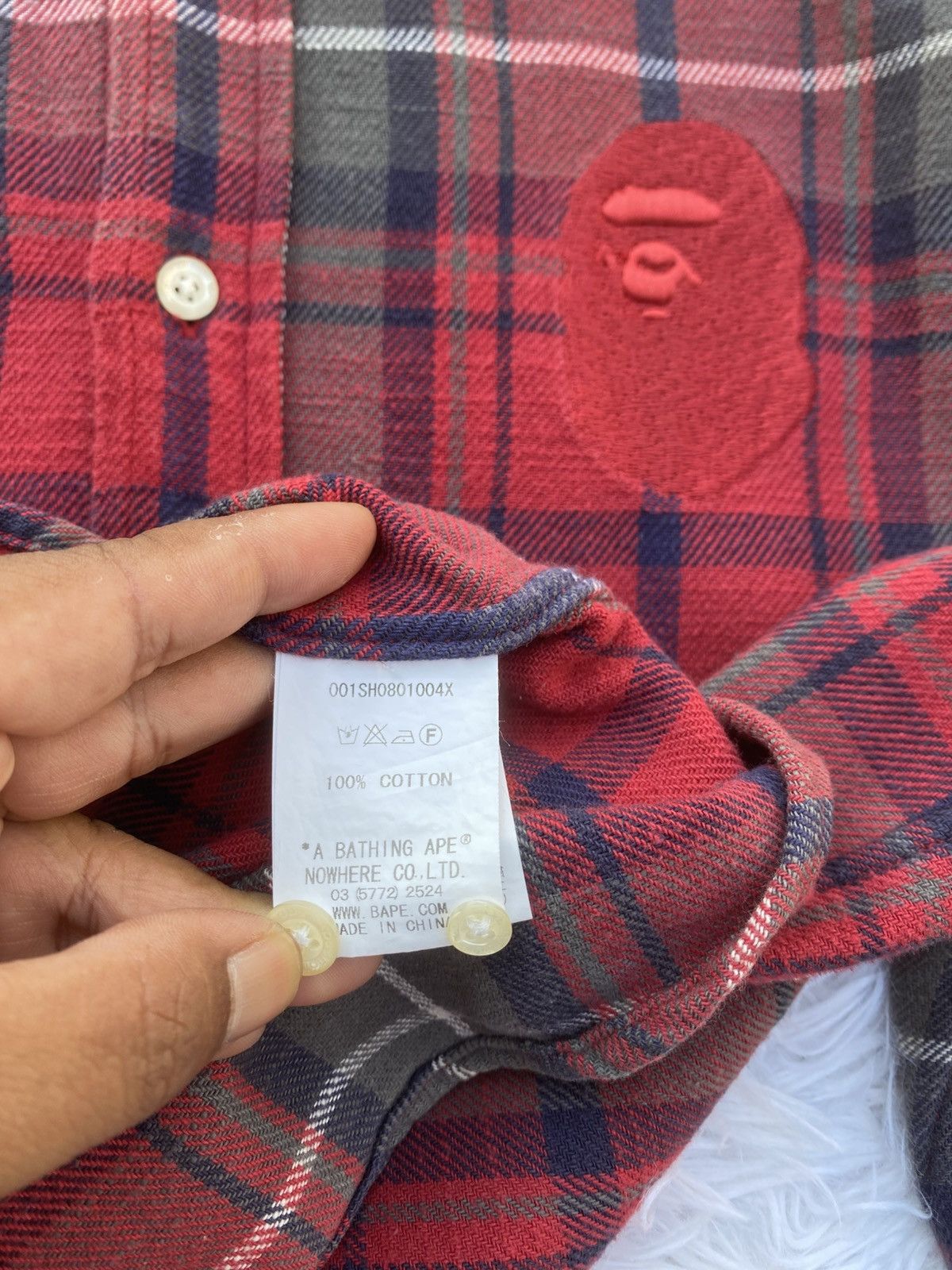 Bape Rare Vintage BAPE Flannel Longsleeve Shirt Size US M / EU 48-50 / 2 - 15 Thumbnail