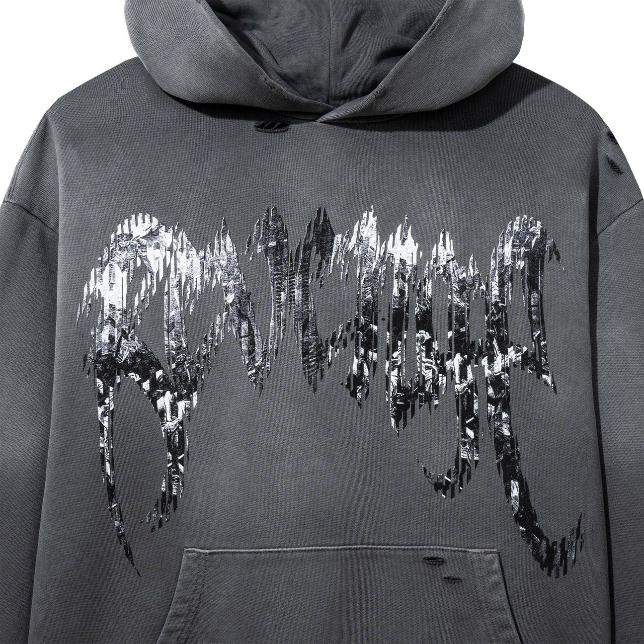 Revenge KOSUKE KAWAMURA DiSTRESSED GLiTCH LOGO HOODiE SWEATSHiRT Size US XL / EU 56 / 4 - 22 Thumbnail