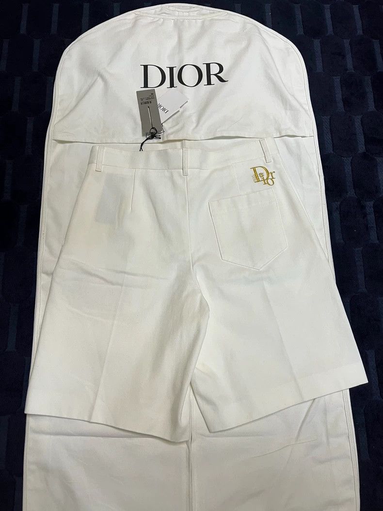 Dior Dior ERL co-branded white rabbit denim shorts 2502-Nextarro Size US 34 / EU 50 - 2 Thumbnail