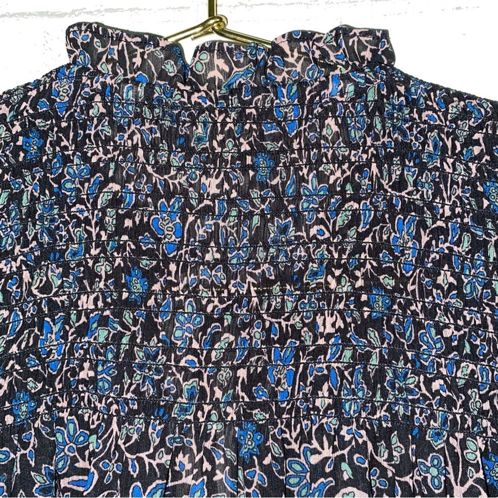 Veronica Beard Veronica Beard $277 Jaz Black Floral Balloon Sleeve Blouse 0 Size XS / US 0-2 / IT 36-38 - 12 Thumbnail