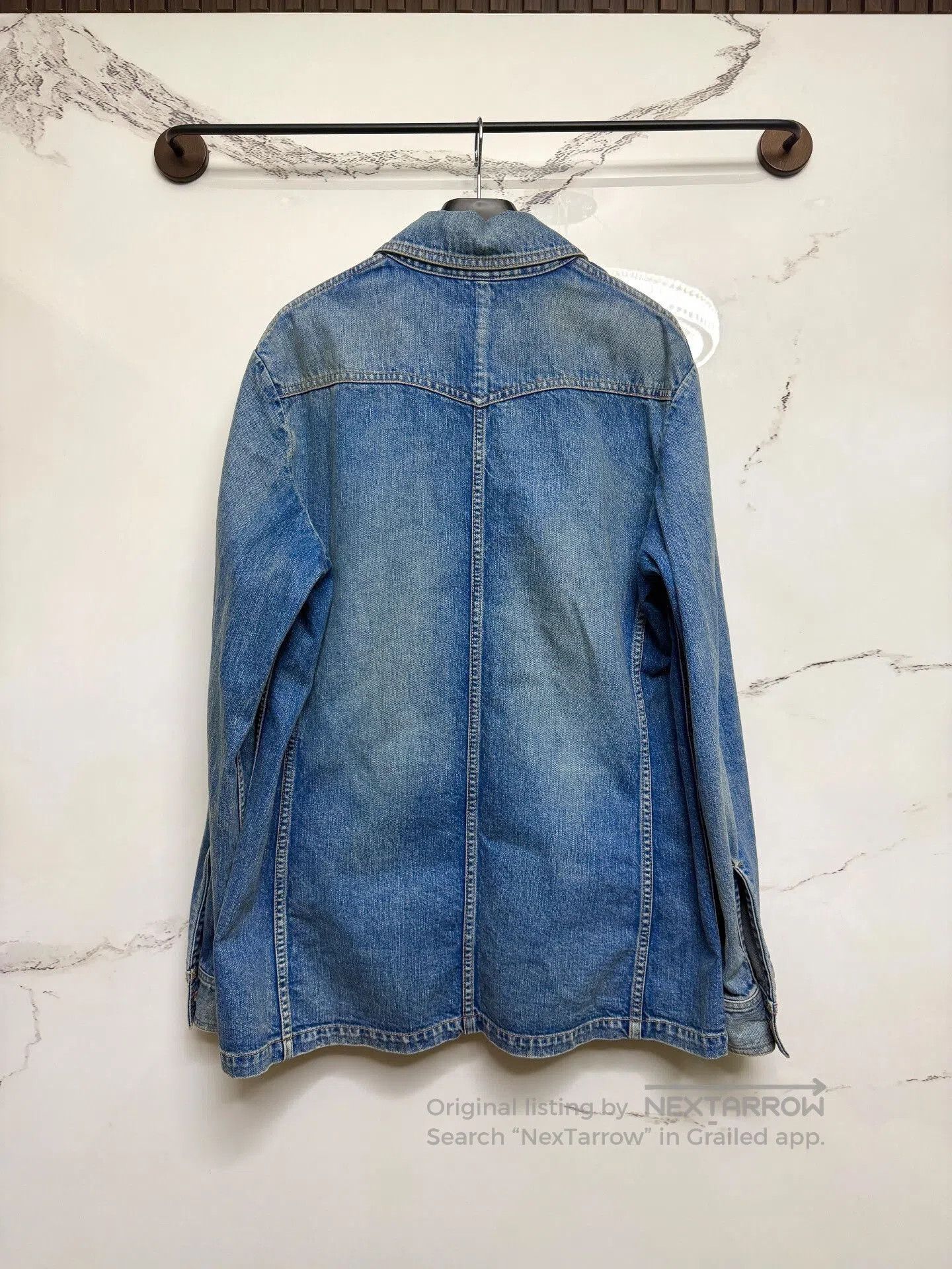 Celine Celine Blue Denim Jacket with Four Pockets. Size US M / EU 48-50 / 2 - 4 Thumbnail