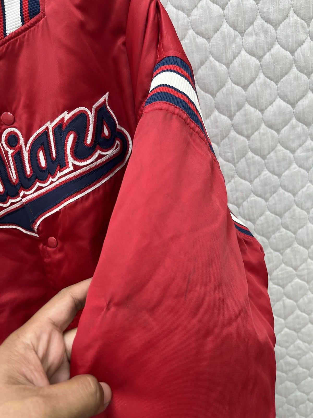 Starter 🔥🔥🔥MLB STARTER CLEVELAND INDIANS VARSITY JACKET Size US L / EU 52-54 / 3 - 19 Thumbnail