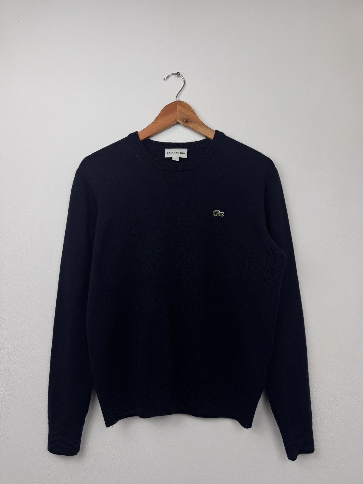 Lacoste Lacoste Men Wool Crewneck Sweater Dark Navy Size S Size US S / EU 44-46 / 1 - 1 Thumbnail