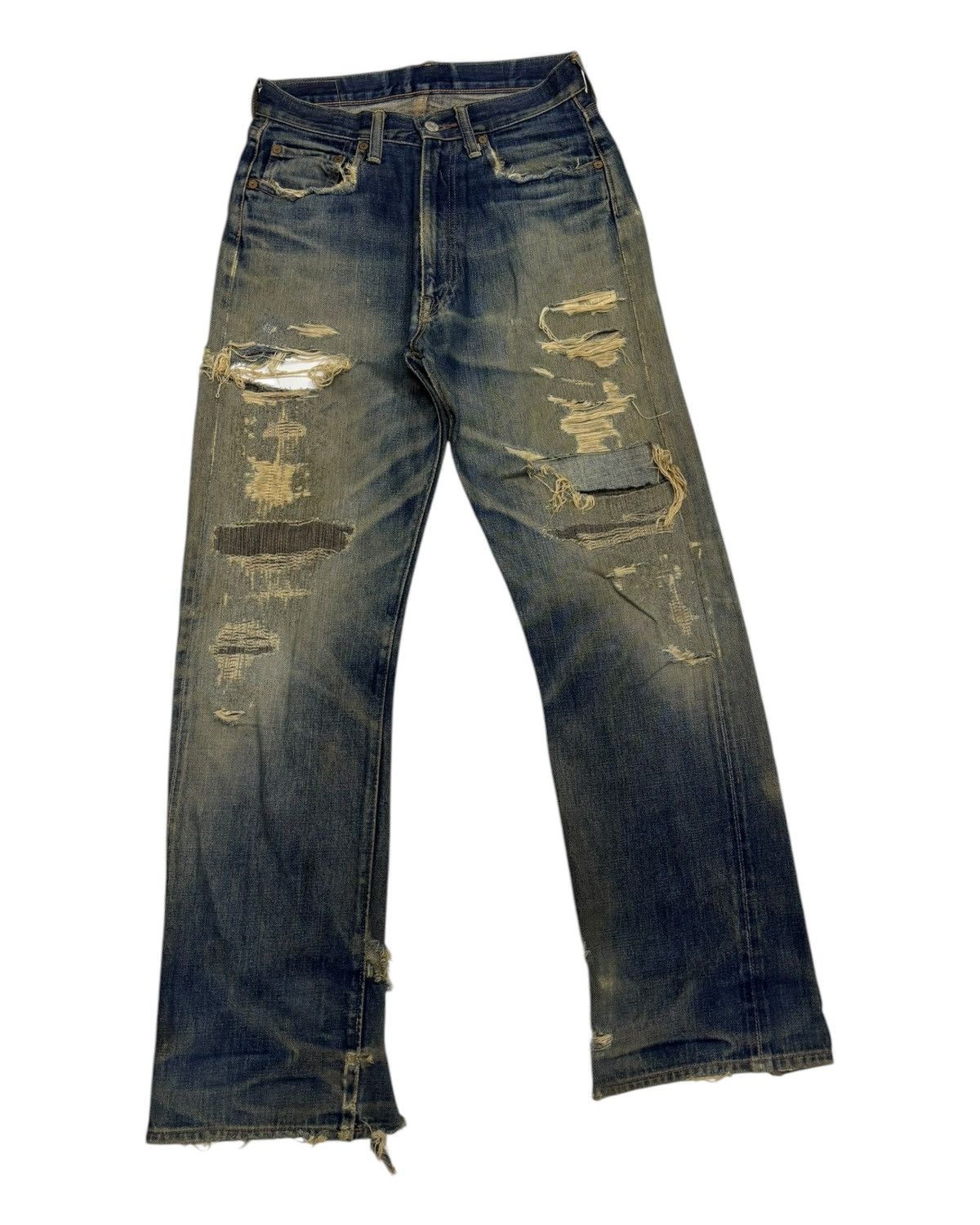 Denime × Undercover 🔥OG DENIME 🇯🇵 JAPAN THRASHED DISTRESS UNDERCOVER DESIGN Size US 29 - 3 Thumbnail