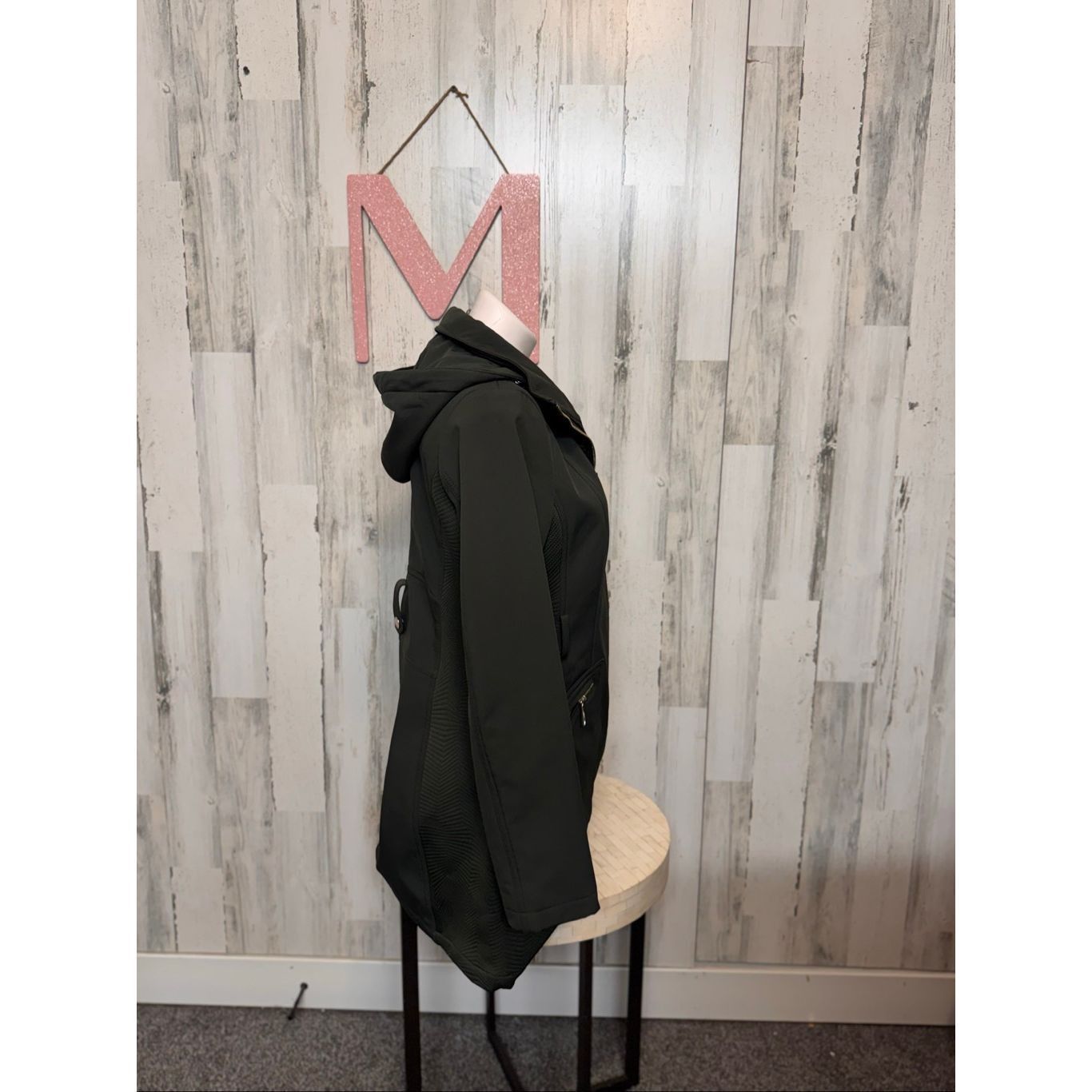 Guess GUESS Women’s Black Hooded Zip-Up Jacket Coat Size M Size M / US 6-8 / IT 42-44 - 3 Thumbnail