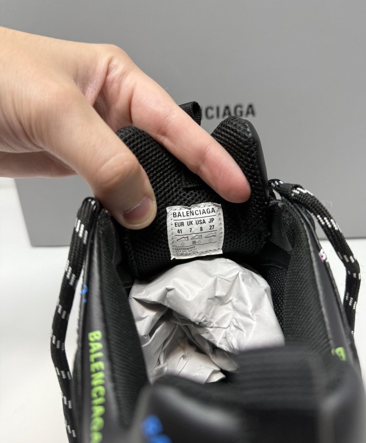 Balenciaga Balenciaga Triple S All Over Logo Sneaker Black/Multi Size US 8 / EU 41 - 7 Thumbnail