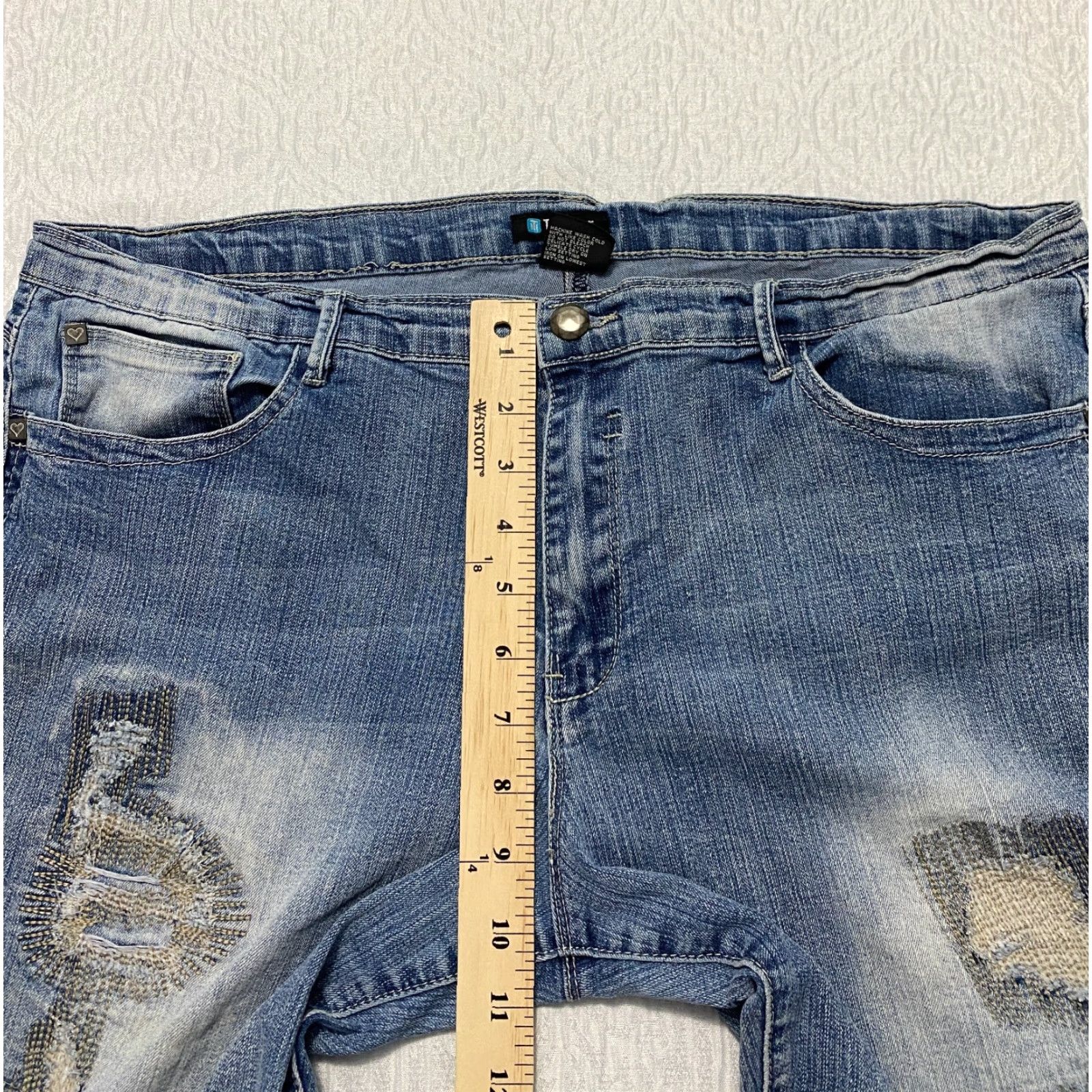 Vintage Tractor Jeans Women’s Denim Straight Stretch Blue 13 Regular 37x30 Adult Womens Size 13 Jeans Size 25" / US 0 / IT 36 - 5 Thumbnail