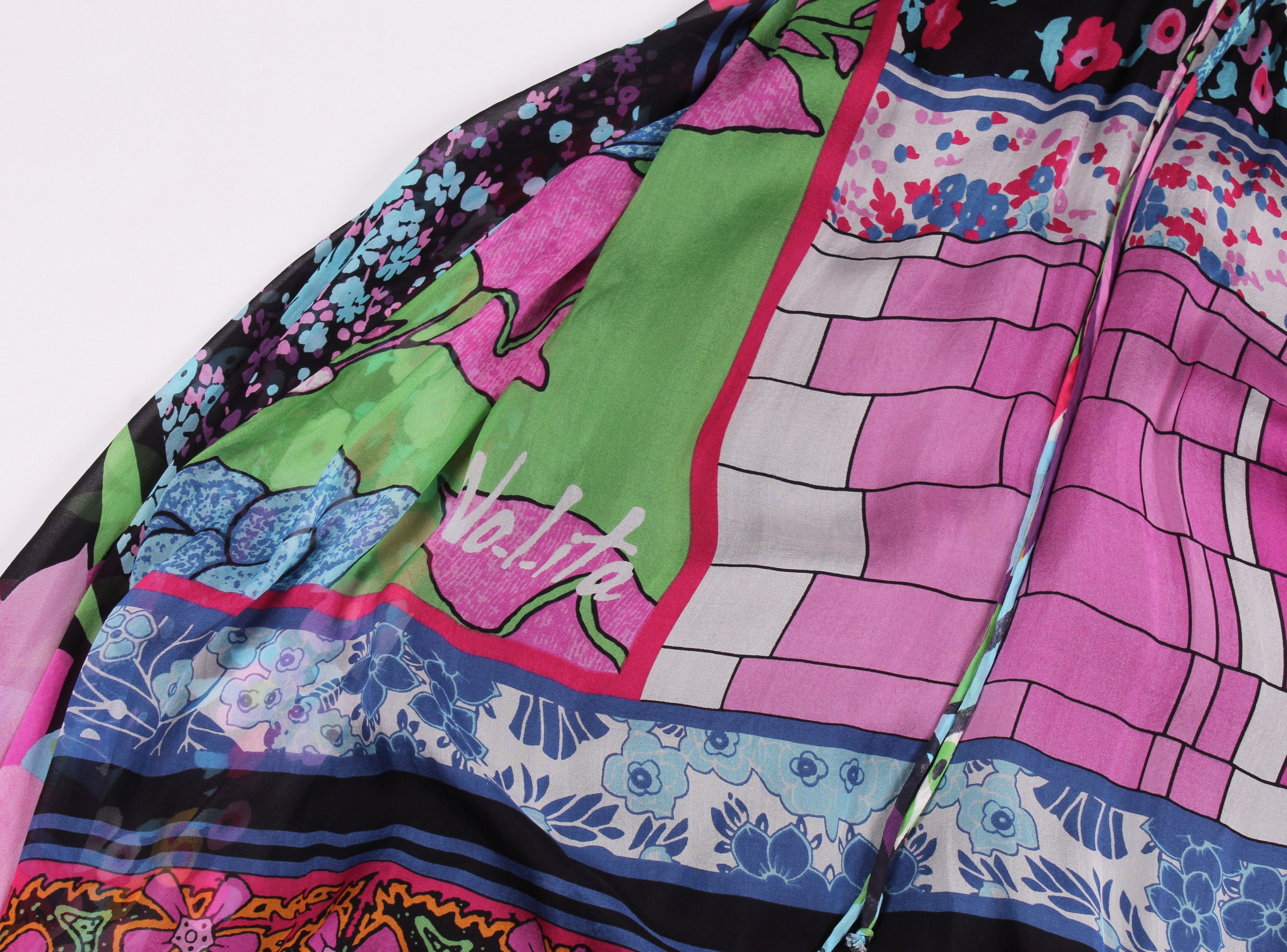 Vintage NoLita North Little Italy Y2K Boho Silk Maxi Dress Size M / US 6-8 / IT 42-44 - 6 Thumbnail