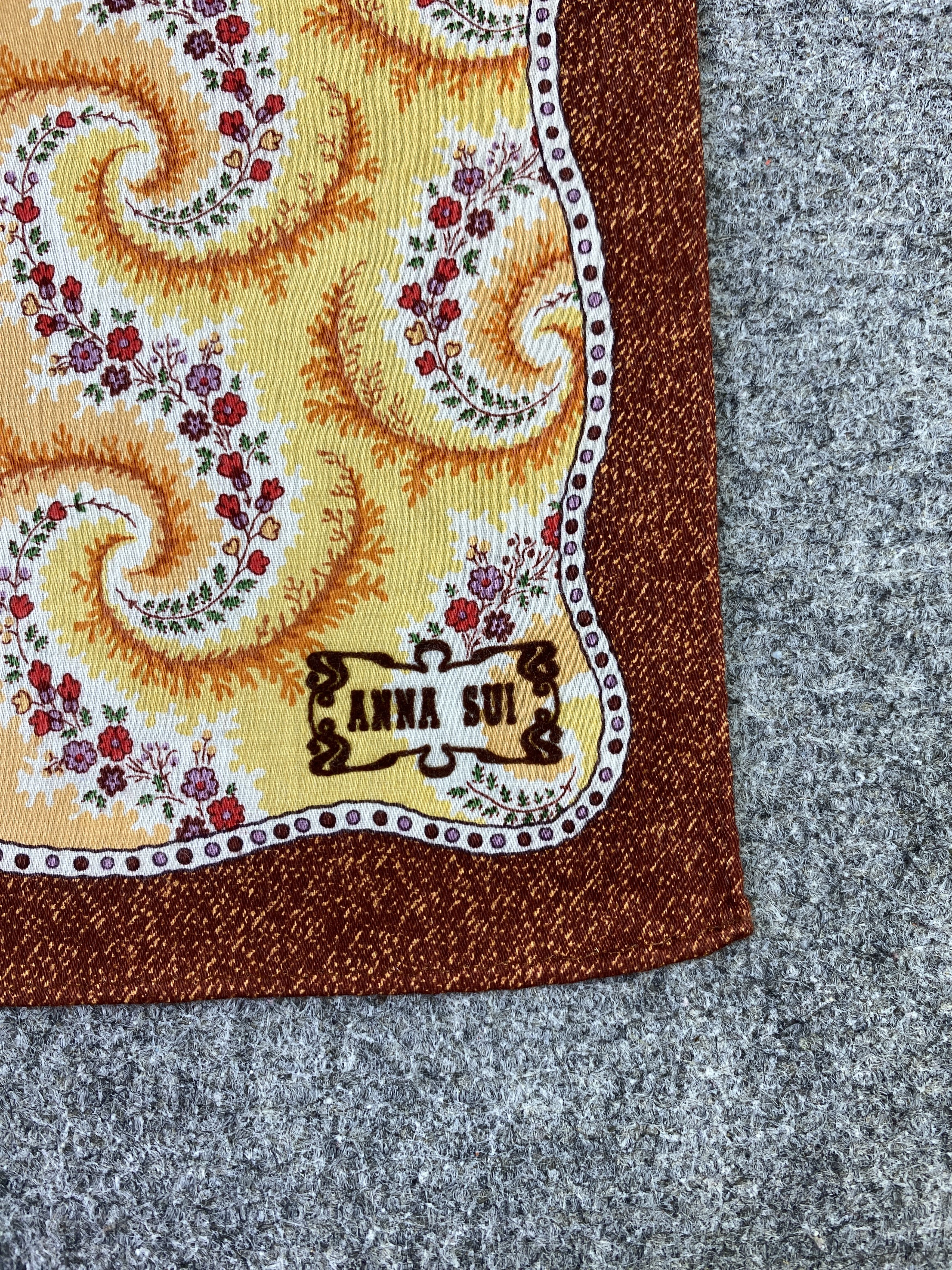 Vintage Vintage Anna Sui Handkerchief / Neckerchief KT0186 Size ONE SIZE - 5 Thumbnail
