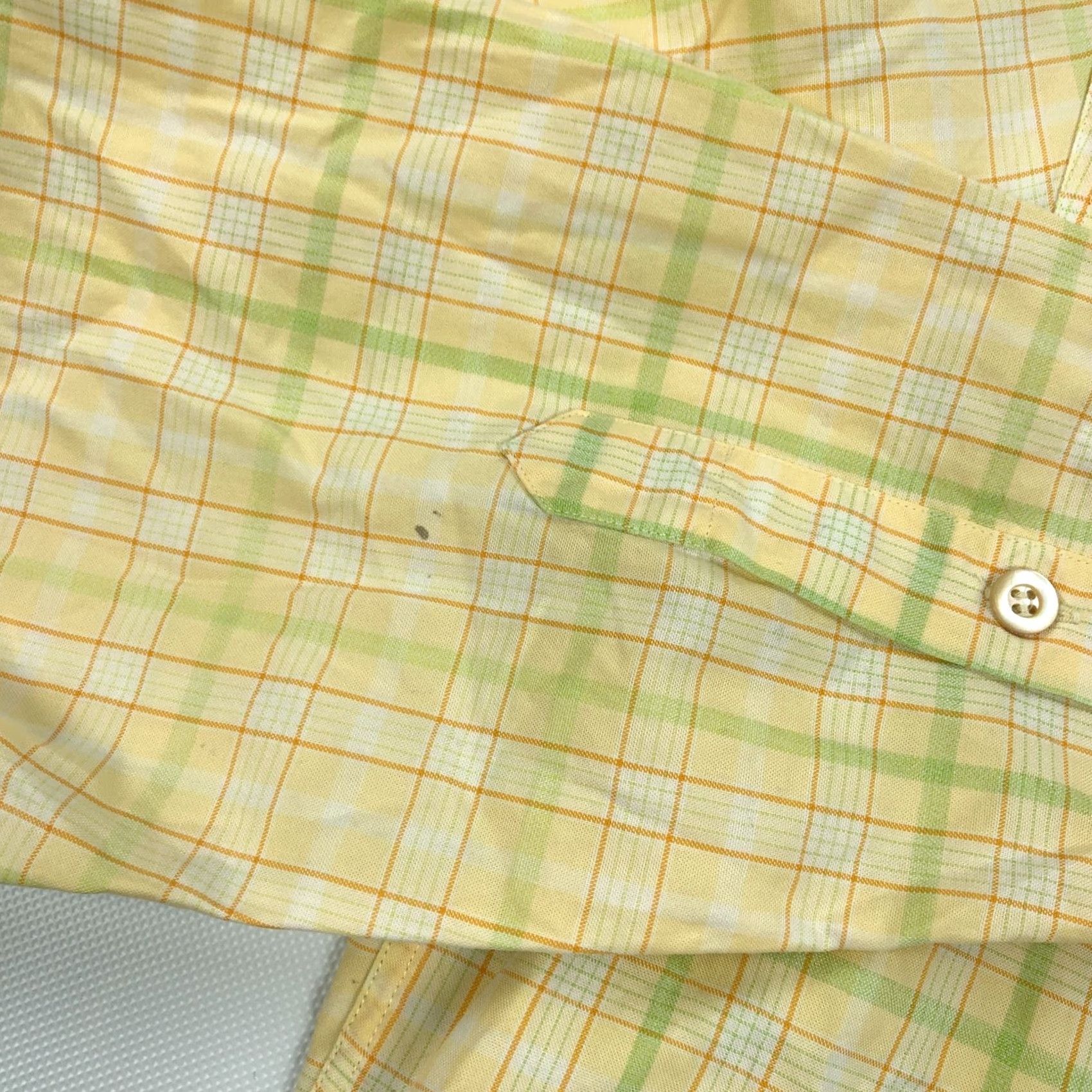 Ermenegildo Zegna Ermenegildo Zegna Shirt Mens M Yellow Check Long Sleeve Button Up Size US M / EU 48-50 / 2 - 5 Thumbnail