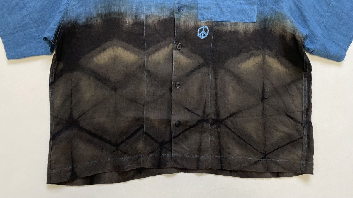 Story Mfg. Blue/Black ‘Peace Tie Dye’ Print Shirt Size US L / EU 52-54 / 3 - 9 Thumbnail