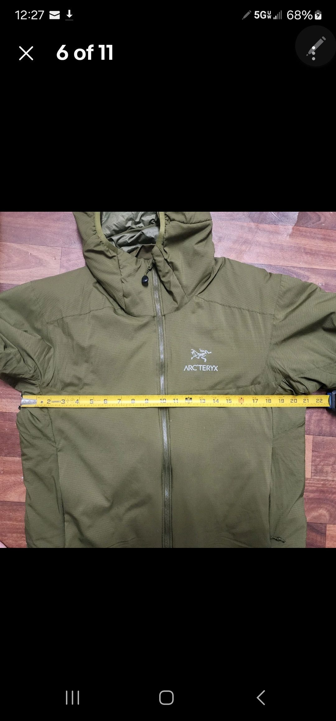 Arc'teryx Atom AR Hoody Olive Green Mens Med Size US M / EU 48-50 / 2 - 3 Thumbnail