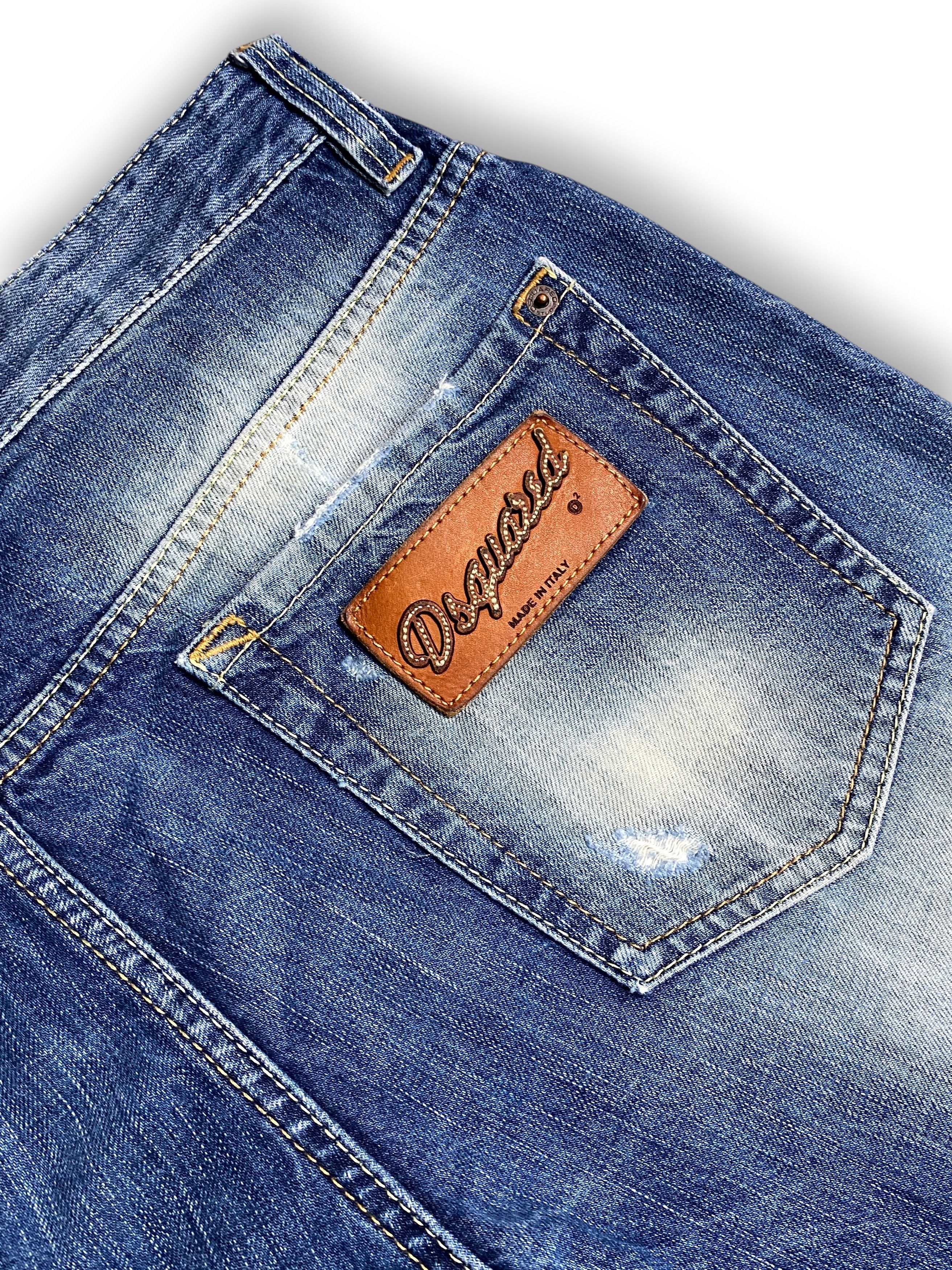 Dsquared2 Dsquared2 Distressed Washed Oil Stained Slim Jeans Vintage Size US 32 / EU 48 - 9 Thumbnail