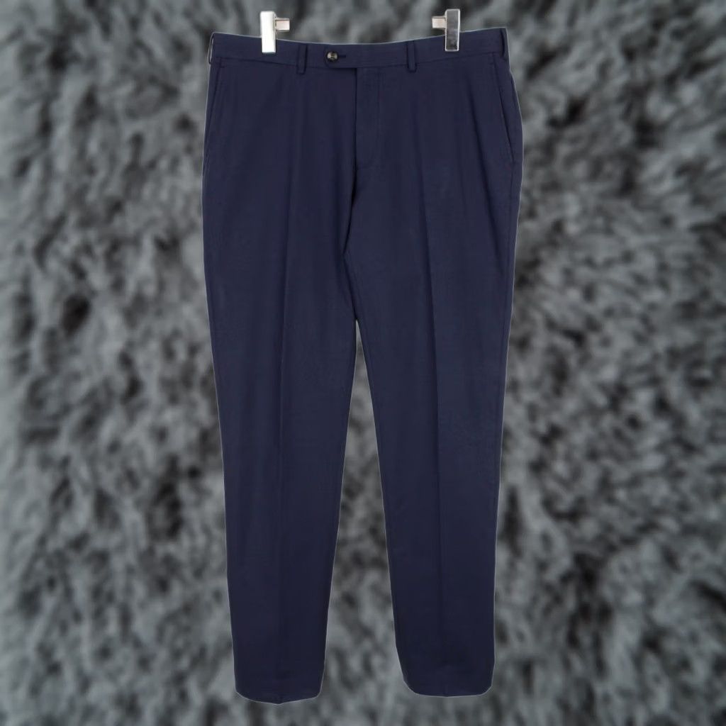 Suitsupply SUITSUPPLY Brescia Slim Fit Trousers Men's UK 42 / W37 Tapered Fit Zip Fly Blue Size US 42 / EU 58 - 1 Thumbnail
