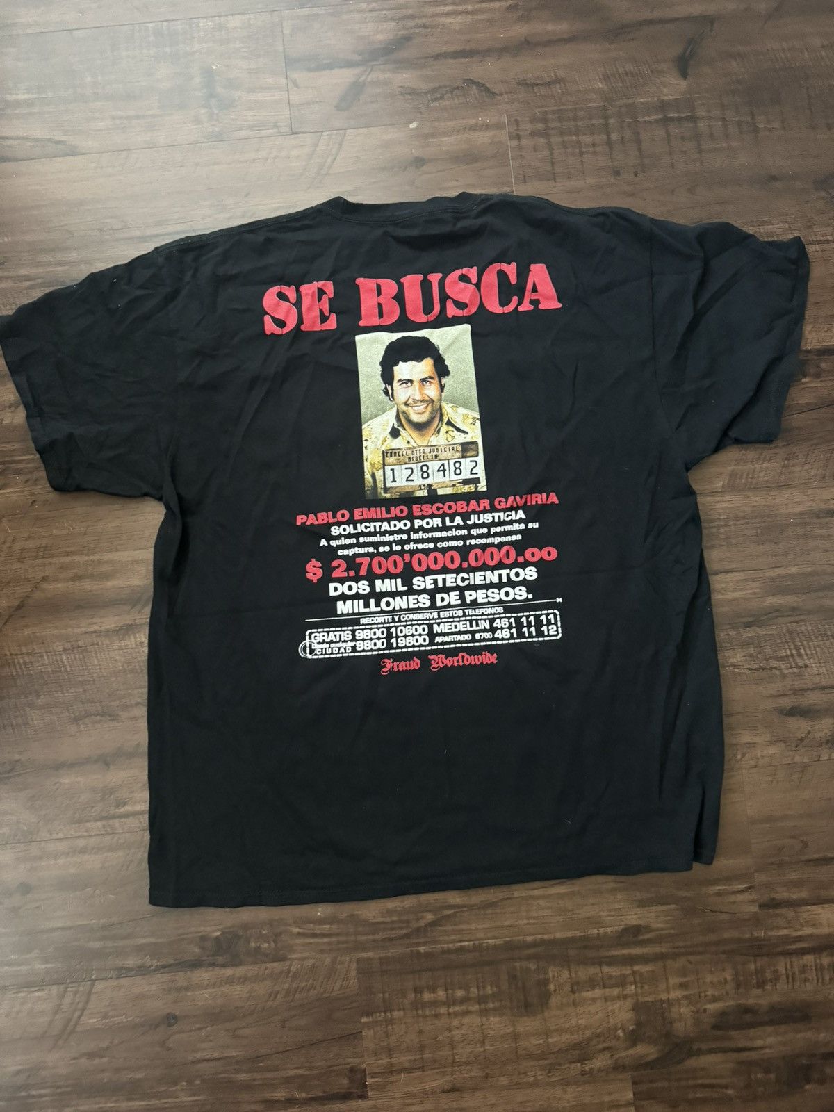 Vintage Pablo Escobar t shirt Size US XL / EU 56 / 4 - 2 Thumbnail