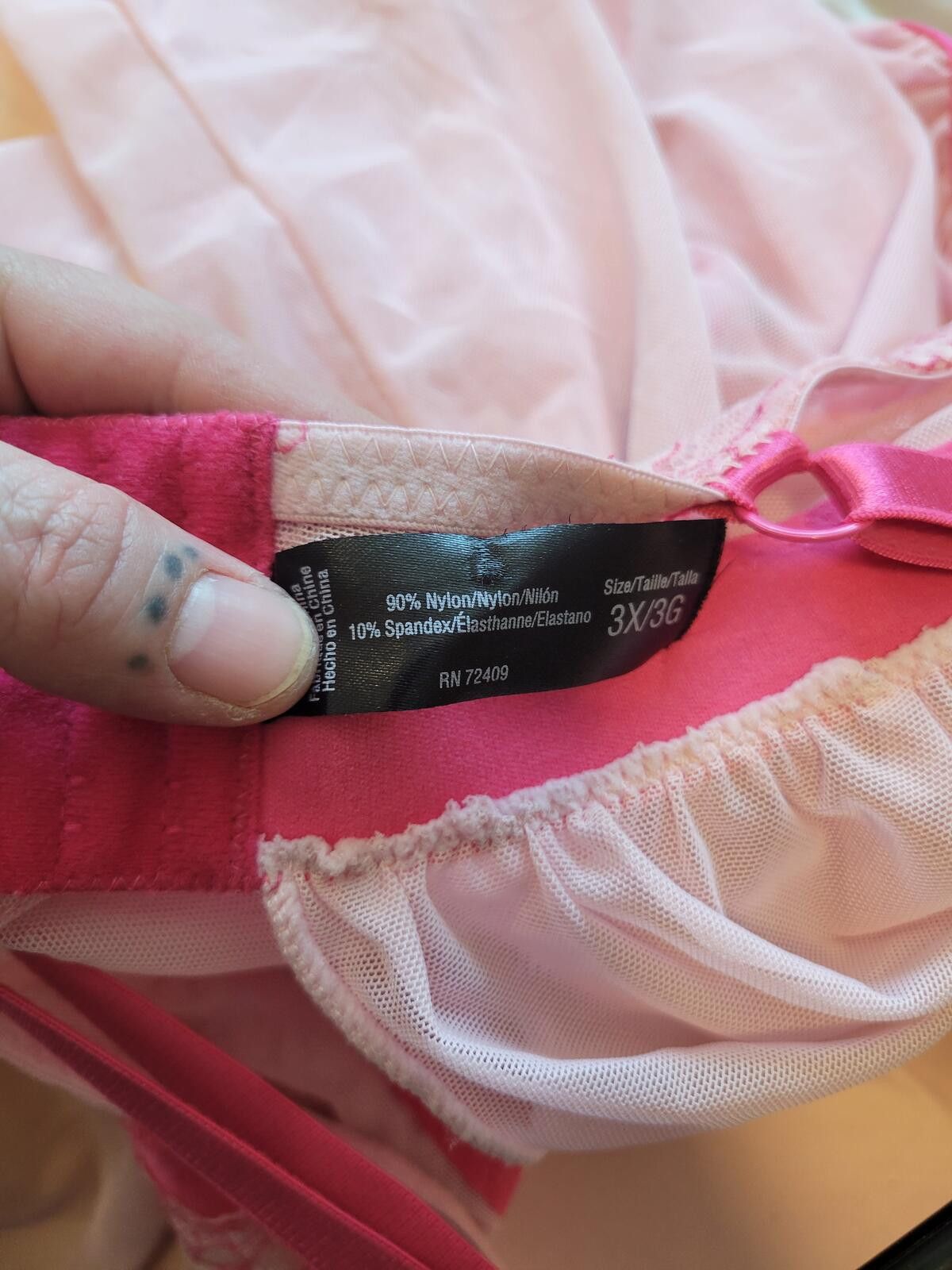 Other Pink Lace Babydoll Lingerie Nightwear Size 3X Size ONE SIZE - 3 Thumbnail