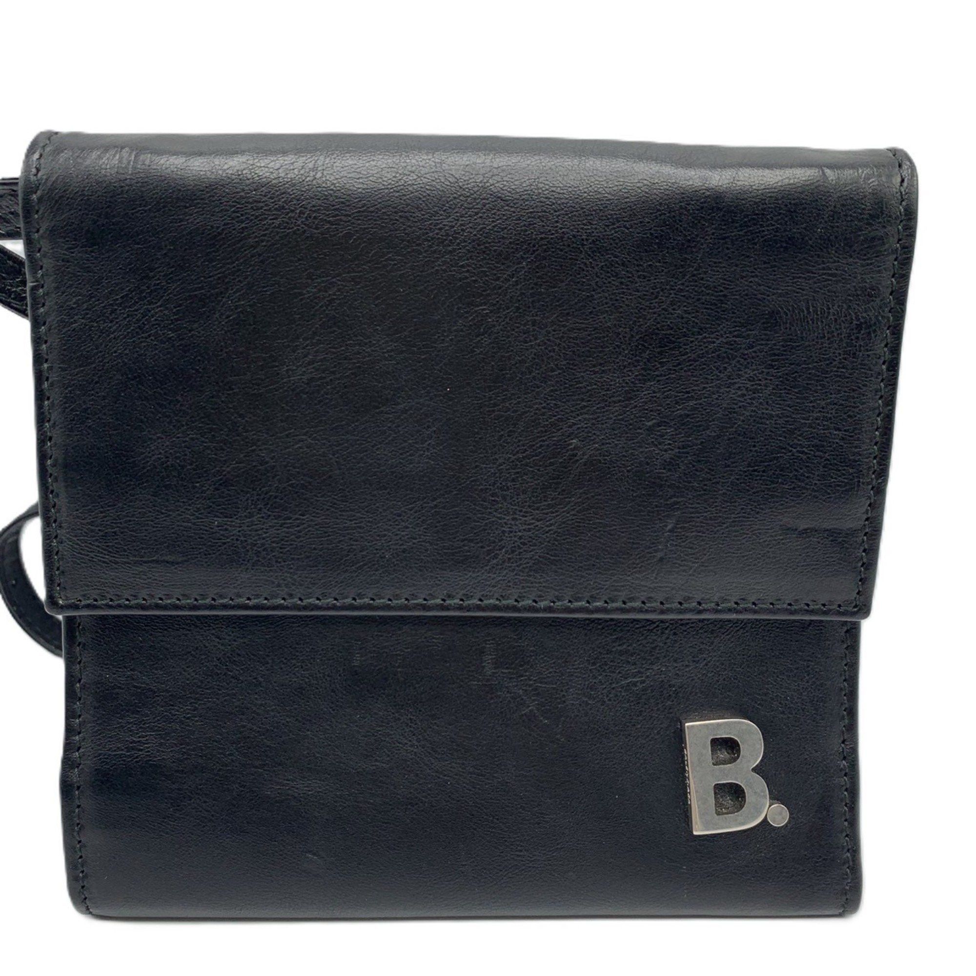 Balenciaga Balenciaga Shoulder Wallet Tri-fold Black Leather 580037 BALENCIAGA Size ONE SIZE - 1 Thumbnail
