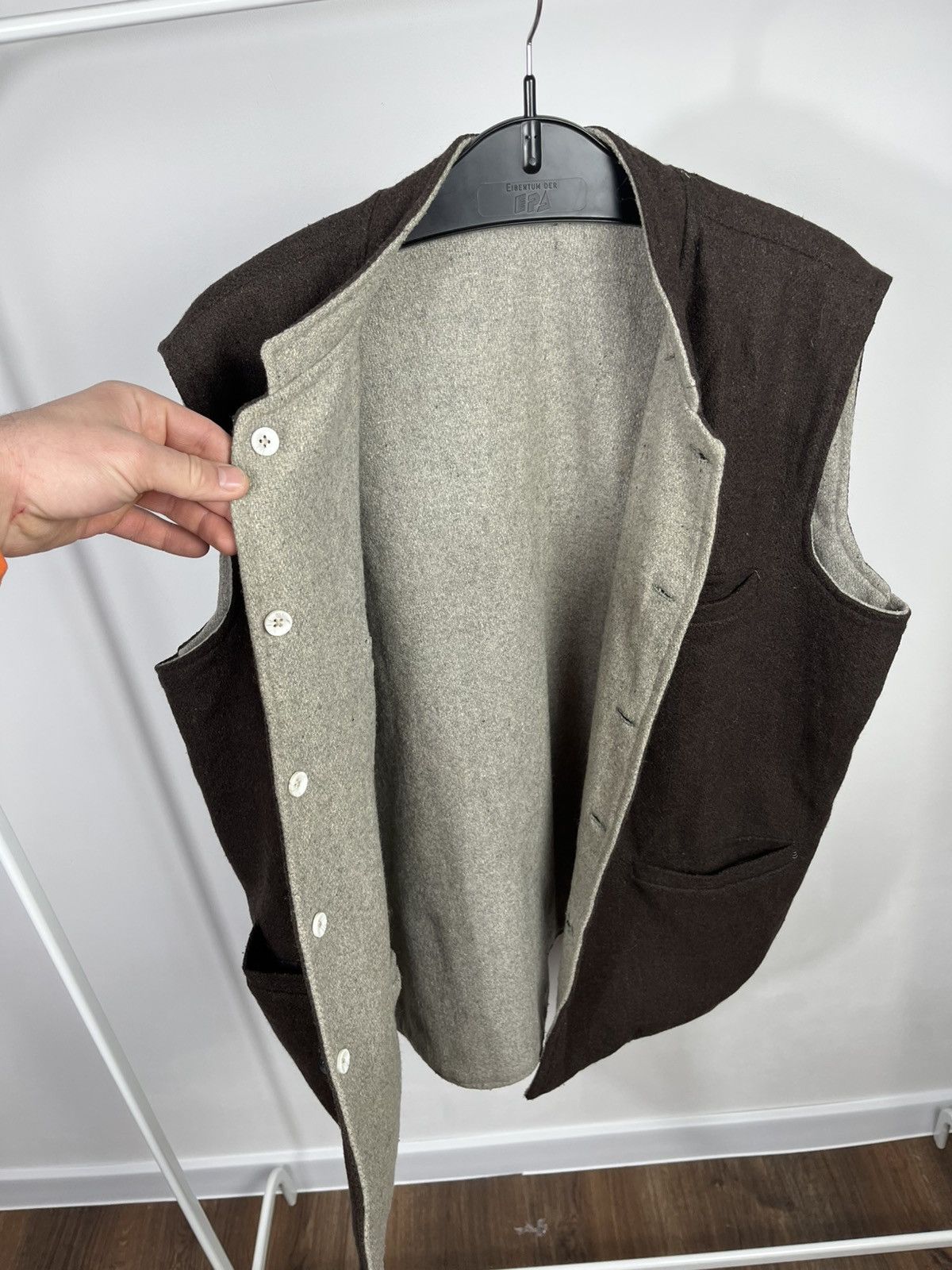 Other Vintage Reversible Wool Vest Button Up Classic Style Size US XL / EU 56 / 4 - 10 Thumbnail