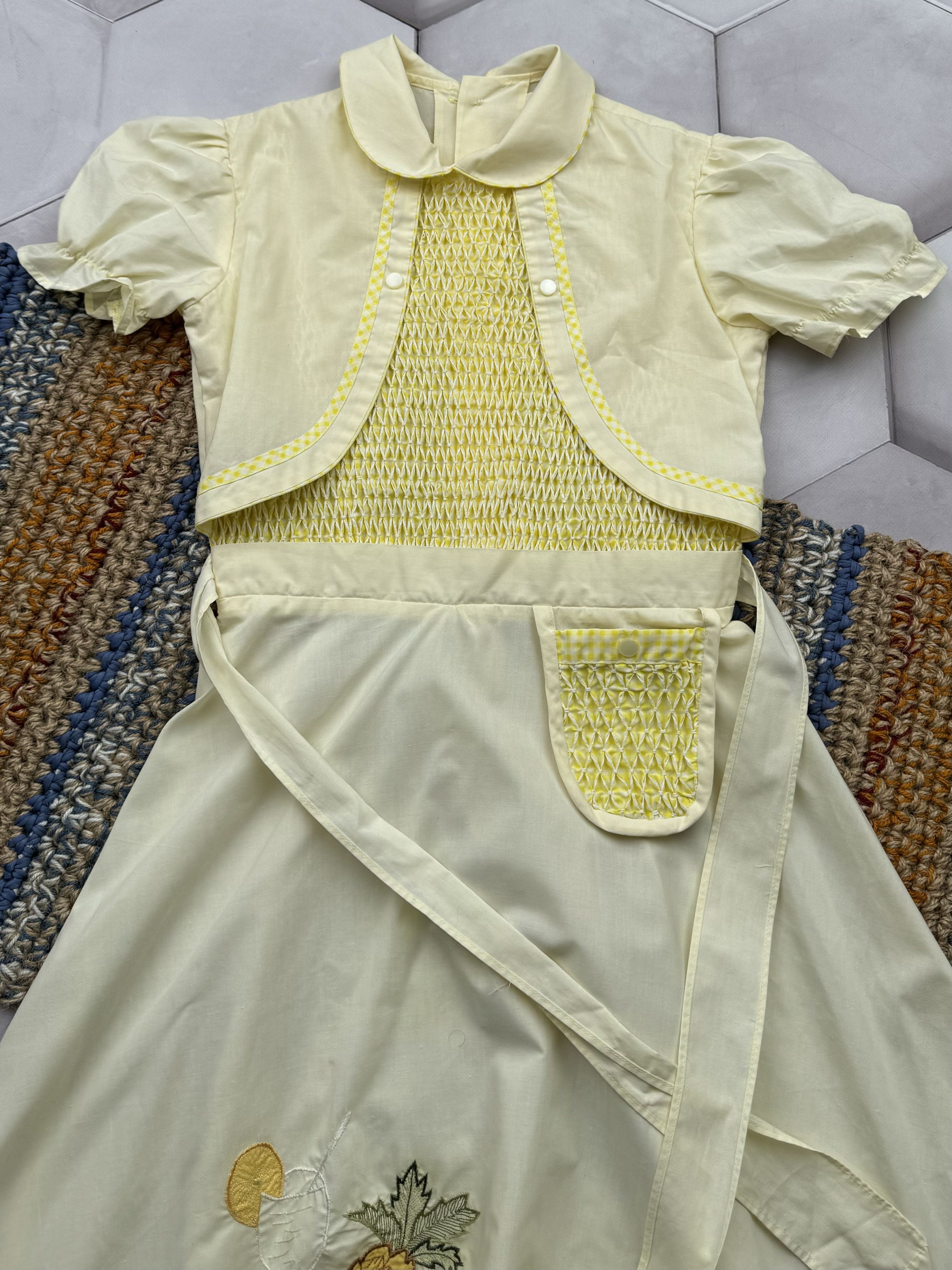 Vintage Vintage Retro Dress With Belt (ES9) Size XS / US 0-2 / IT 36-38 - 2 Thumbnail