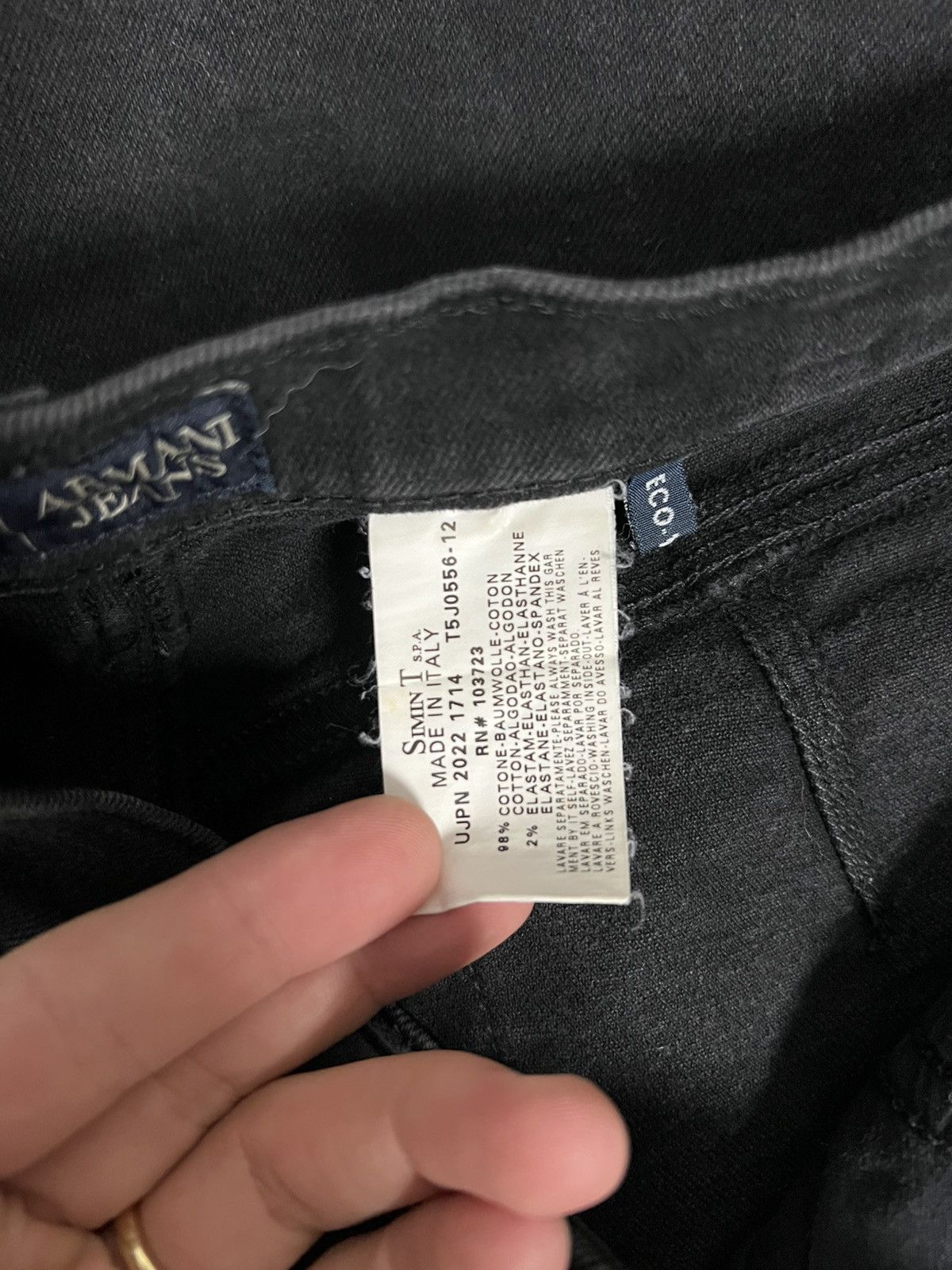 Armani Armani jeans black cotton jeans straight fit S Size US 32 / EU 48 - 6 Thumbnail