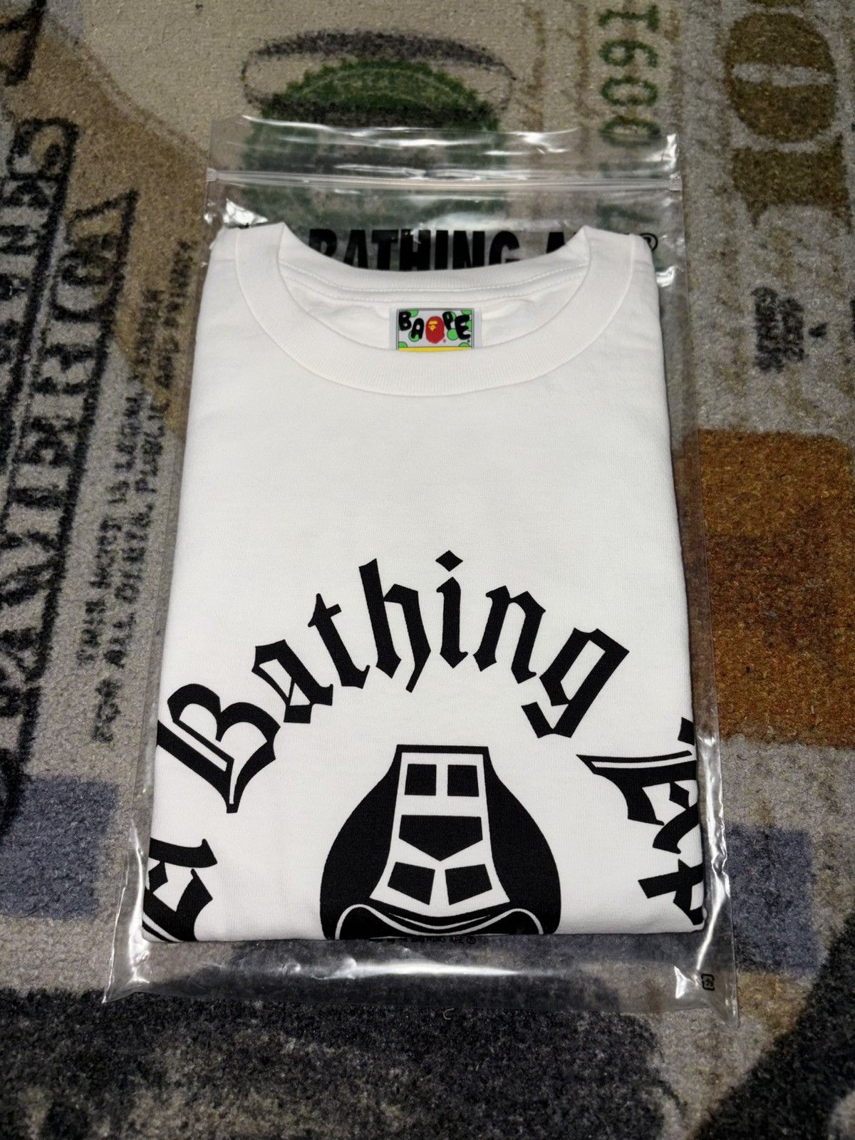 Bape A Bathing Ape White Mad General College Tee Size US XL / EU 56 / 4 - 1 Thumbnail