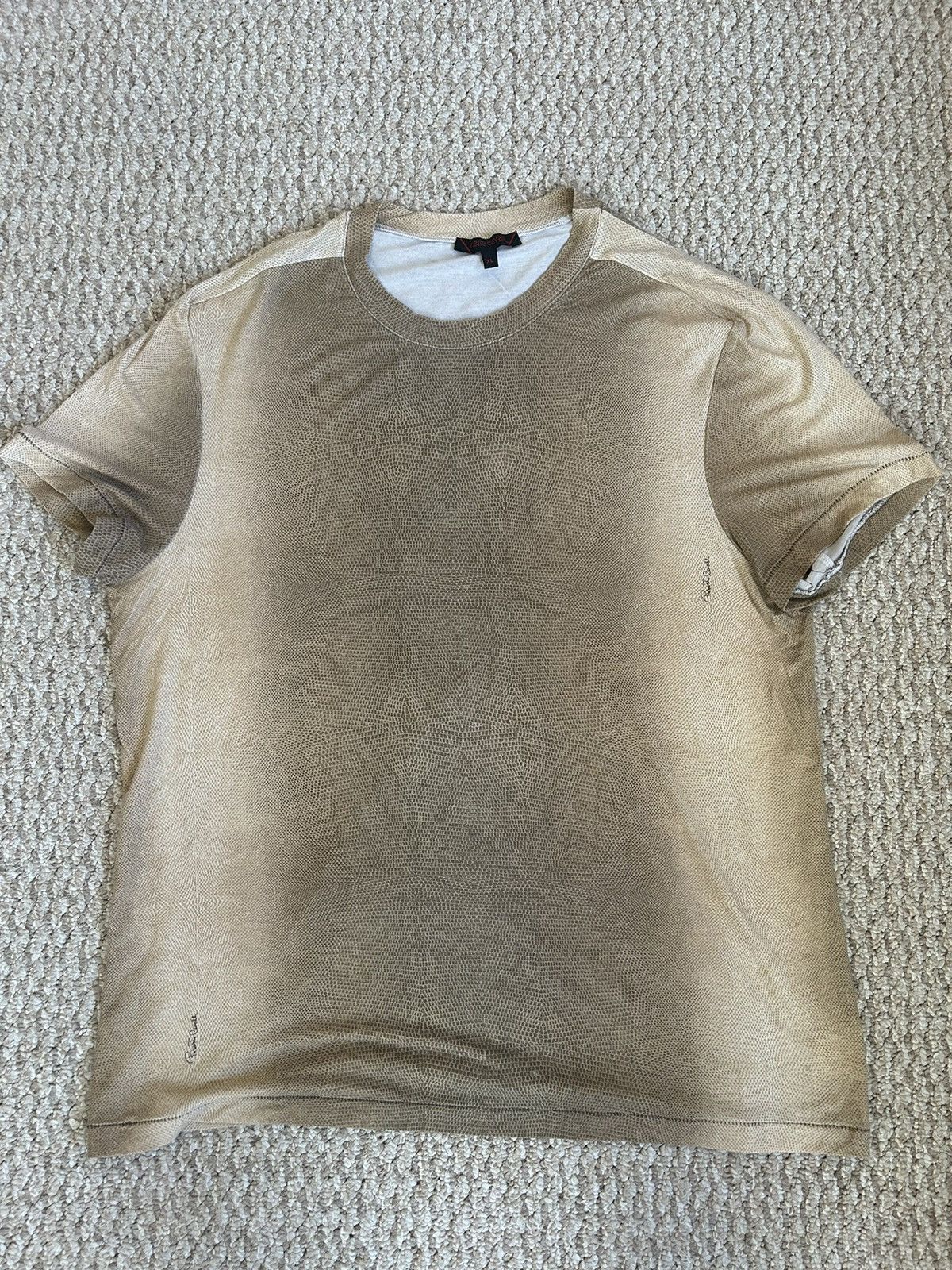 Image of Roberto Cavalli T-Shirt in Tan Mix, Men's (Size XL)