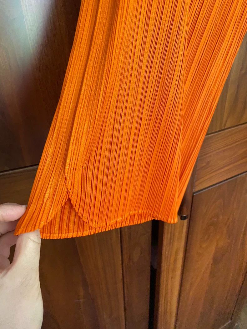 Issey Miyake Issey Miyake size:2 Orange pleated trousers Size 23" - 2 Thumbnail