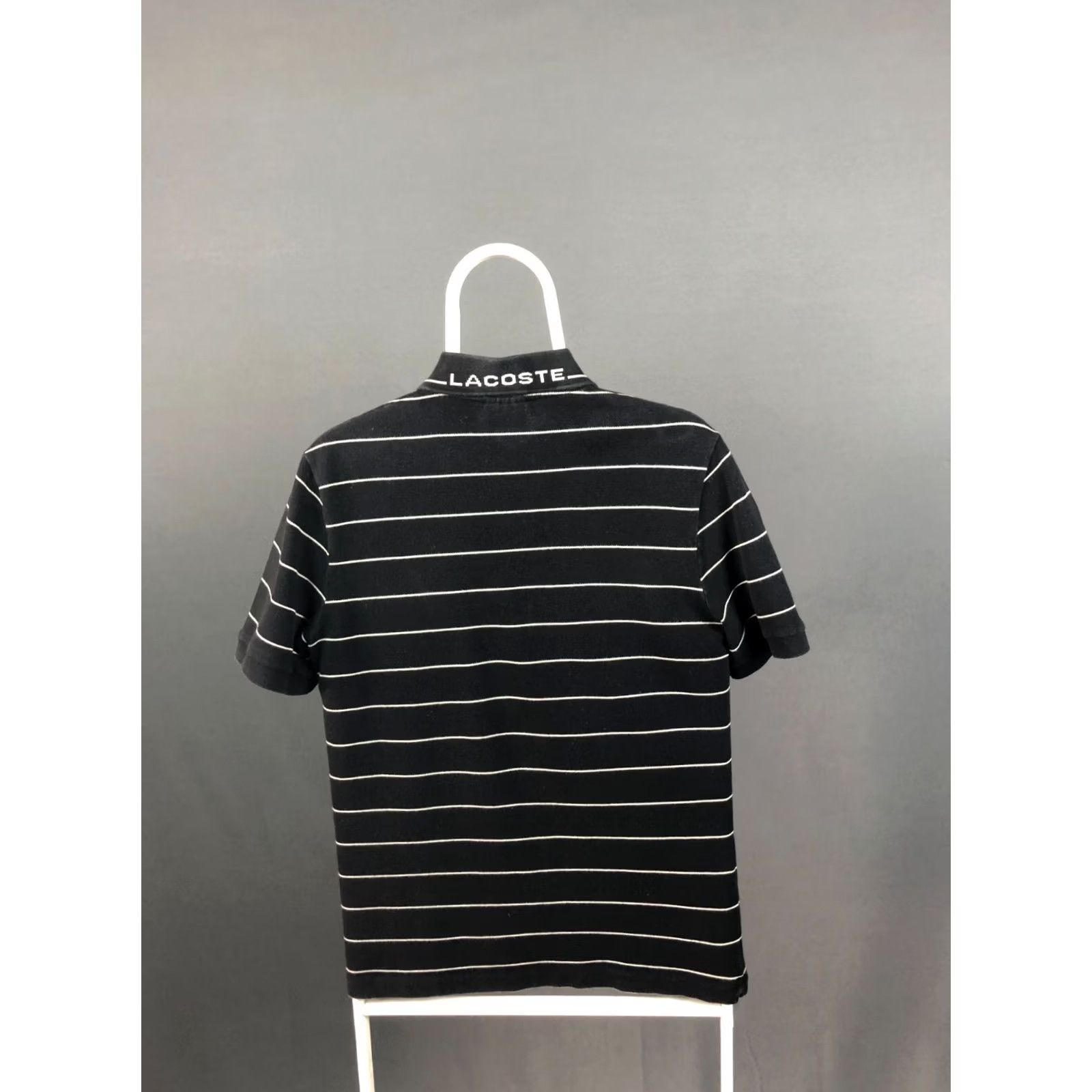 Lacoste Lacoste Polo Shirt Men’s Size 3 Black Striped Short Sleeve Collared 100% Cotton Jersey Embroidered Logo Classic Vintage: No Size US S / EU 44-46 / 1 - 3 Thumbnail
