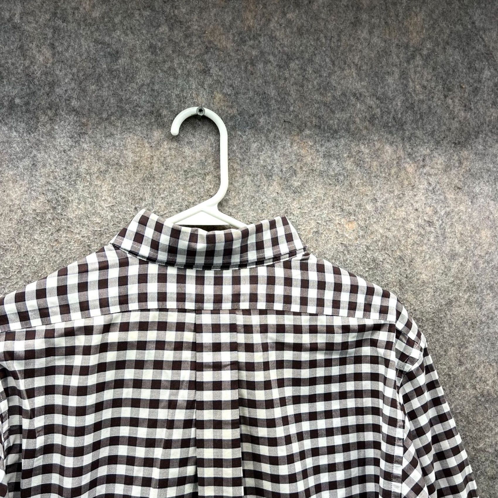 Brooks Brothers VINTAGE Brooks Brothers 1818 Shirt Mens Large Brown White Button-Down Gingham Preppy Size US L / EU 52-54 / 3 - 6 Thumbnail
