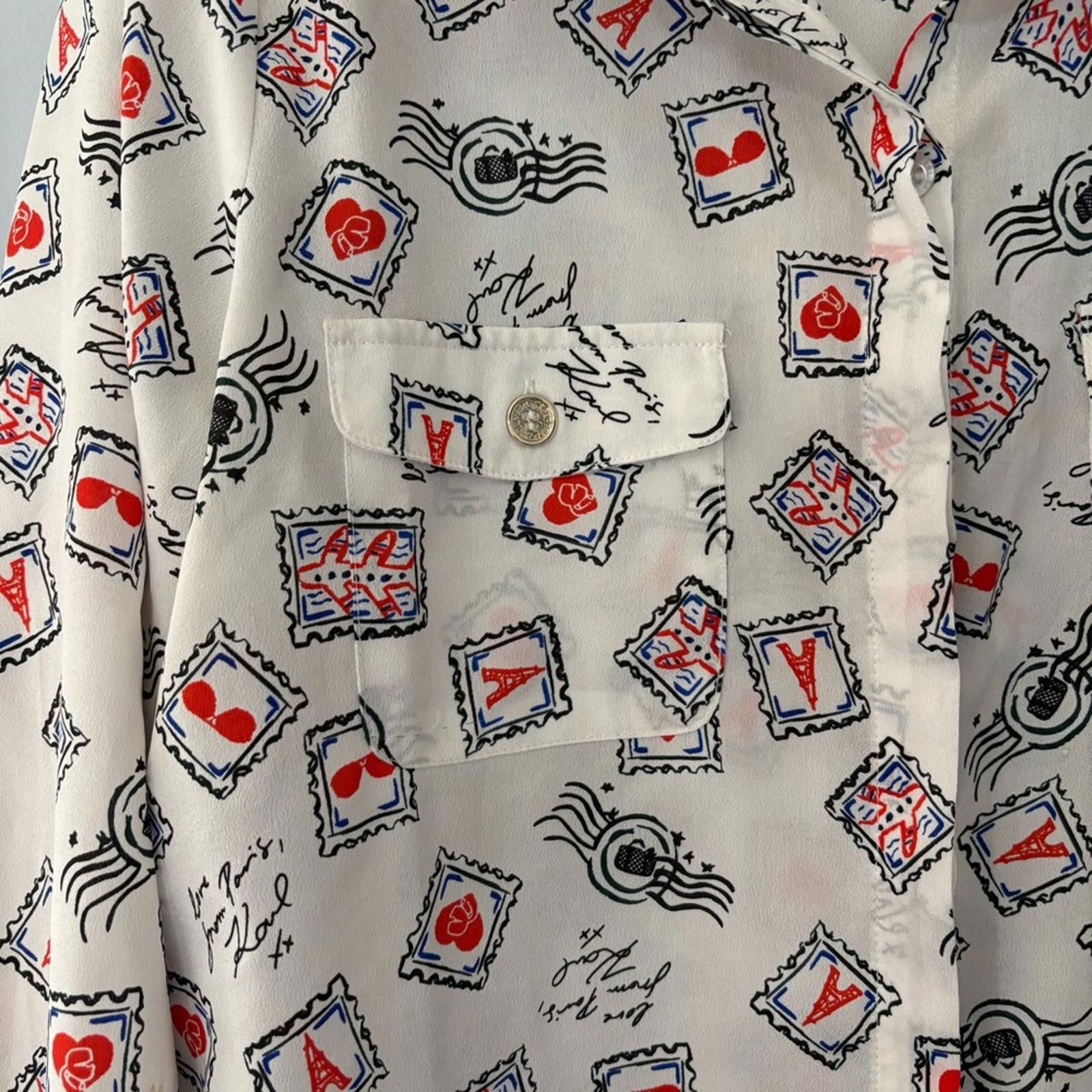 Karl Lagerfeld Karl Lagerfeld Paris Themed Women’s M Blouse Size M / US 6-8 / IT 42-44 - 3 Thumbnail