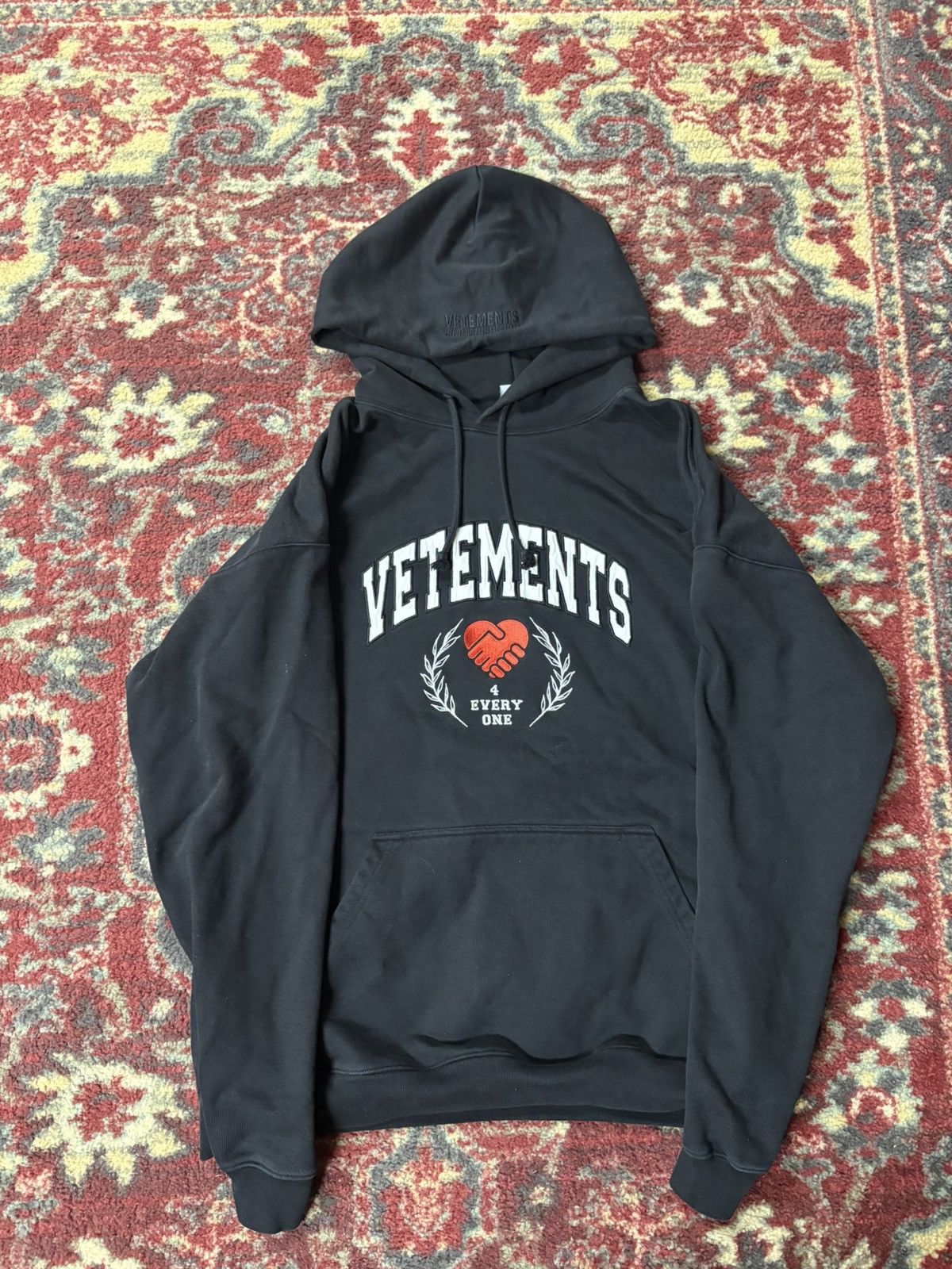 Vetements Vetements Solidarity “4 Everyone” Embroidered Hoodie