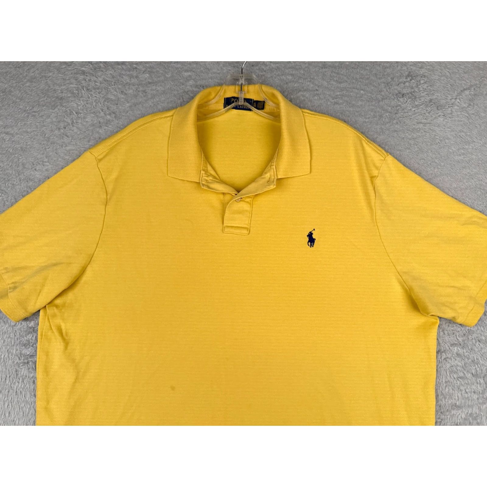 Ralph Lauren Ralph Lauren Polo Shirt Adult XL Yellow 100% Cotton Jersey Short Sleeve Casual Mens Size US XL / EU 56 / 4 - 4 Thumbnail