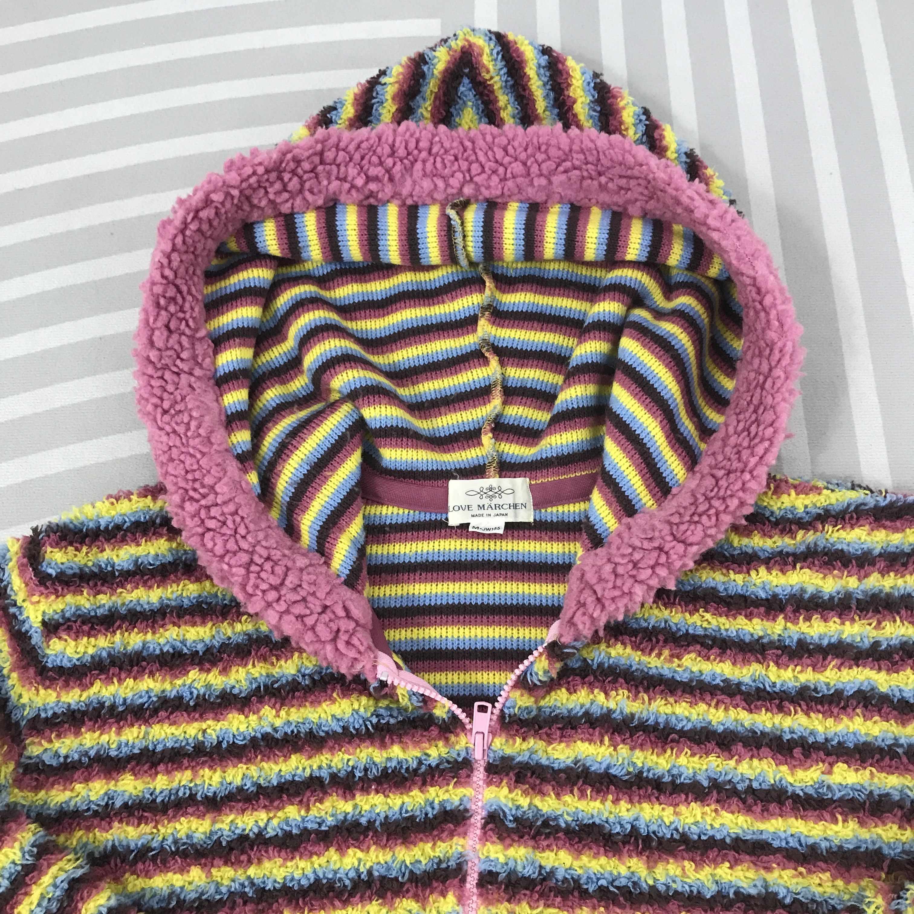 Japanese Brand × Vintage Vintage Love marchen sherpa striped zipper Jacket Size M / US 6-8 / IT 42-44 - 8 Thumbnail
