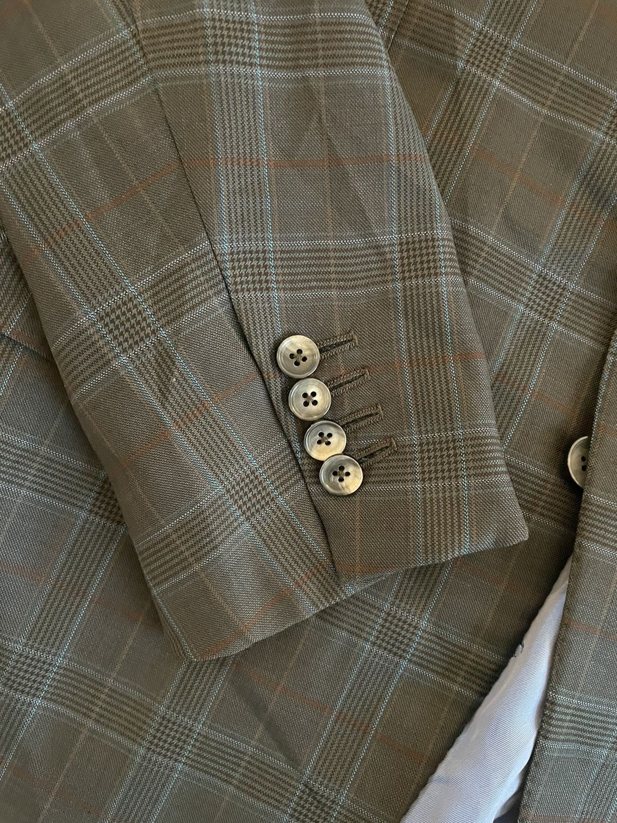 Isaia Super 120's Wool Plaid Sport Coat Size 40S - 7 Thumbnail
