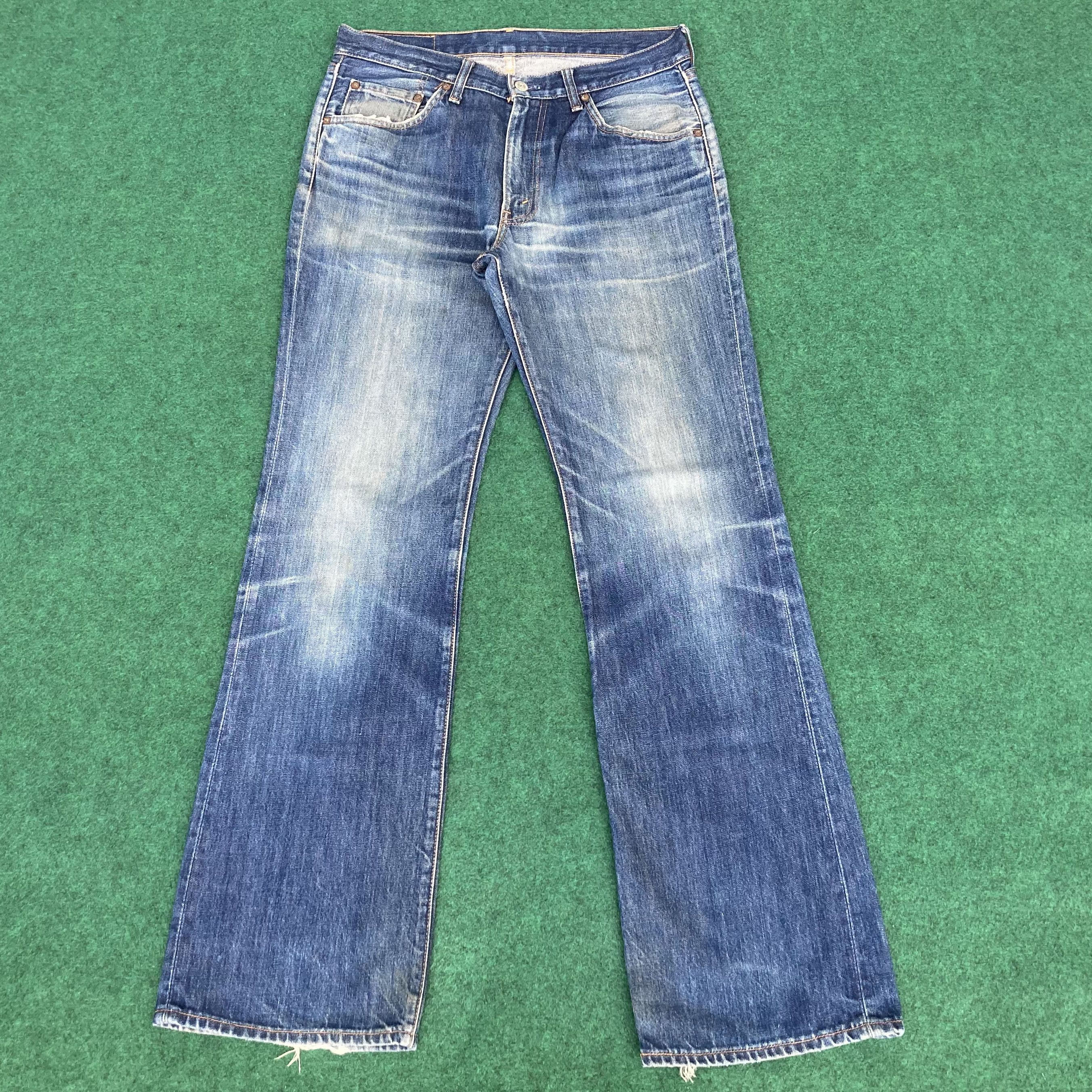 Levi's × Vintage Vtg Levis 517 Ripped Denim Bootcut Flared Sz 33 Jeans Size US 33 - 1 Thumbnail
