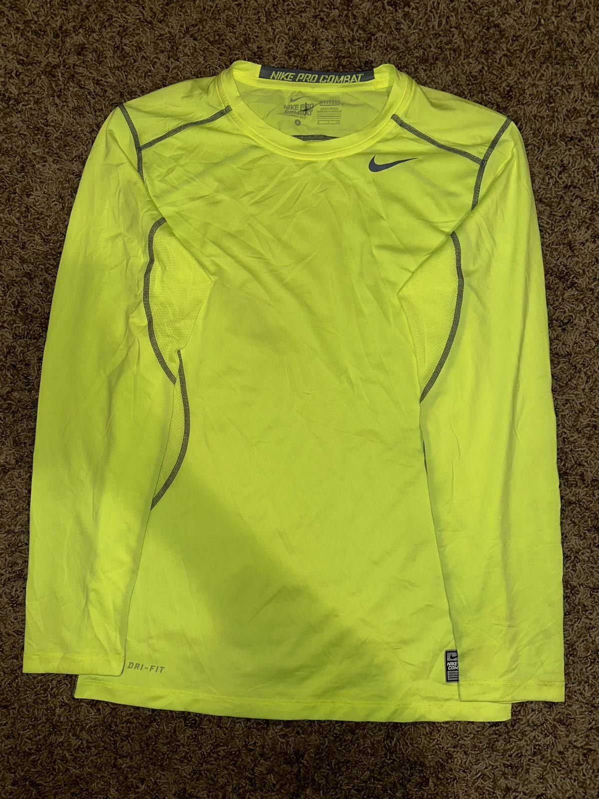 Nike Nike Men’s Dri Fit Pro Combat Fitted Volt Long Sleeve T-Shirt Size US S / EU 44-46 / 1 - 1 Thumbnail
