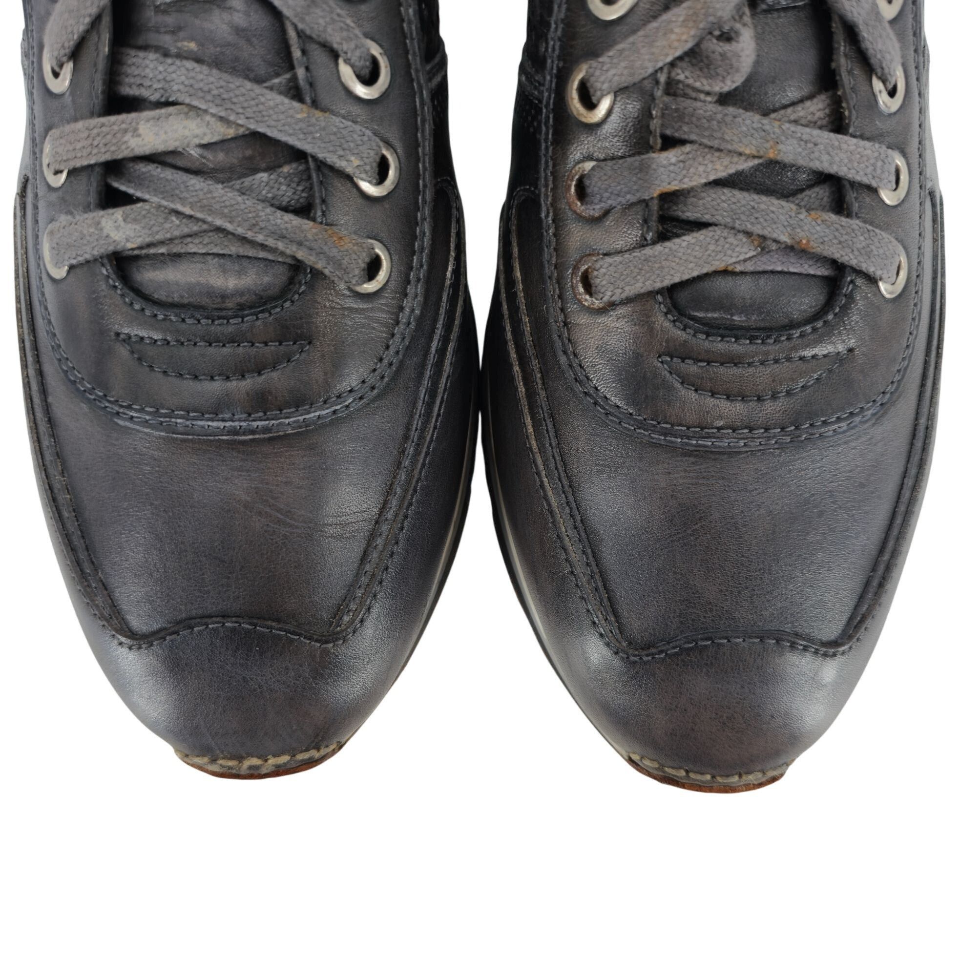 Magnanni Magnanni Spain Patina Gray Leather Fashion Sneakers Mens 9M Size US 9 / EU 42 - 13 Thumbnail