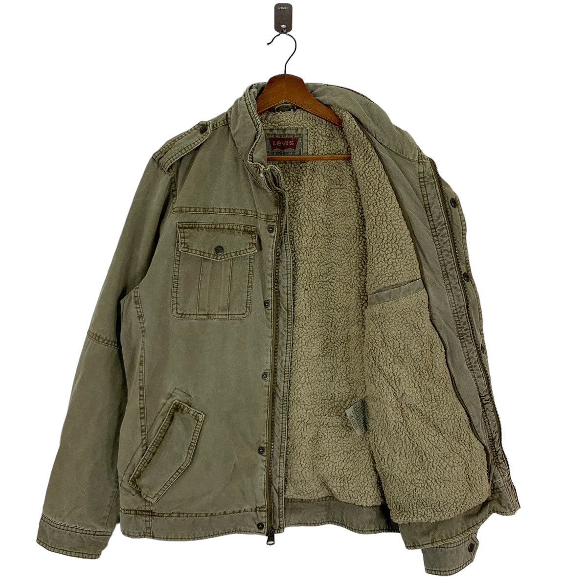 Levi's 🔥🔥VINTAGE LEVIS TRUCKER SHERPA ZIPPER JACKET Size US M / EU 48-50 / 2 - 5 Thumbnail