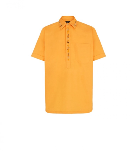 image of Fendi O1Loc1C0124 Shirt In Yellow, Men's (Size Large)