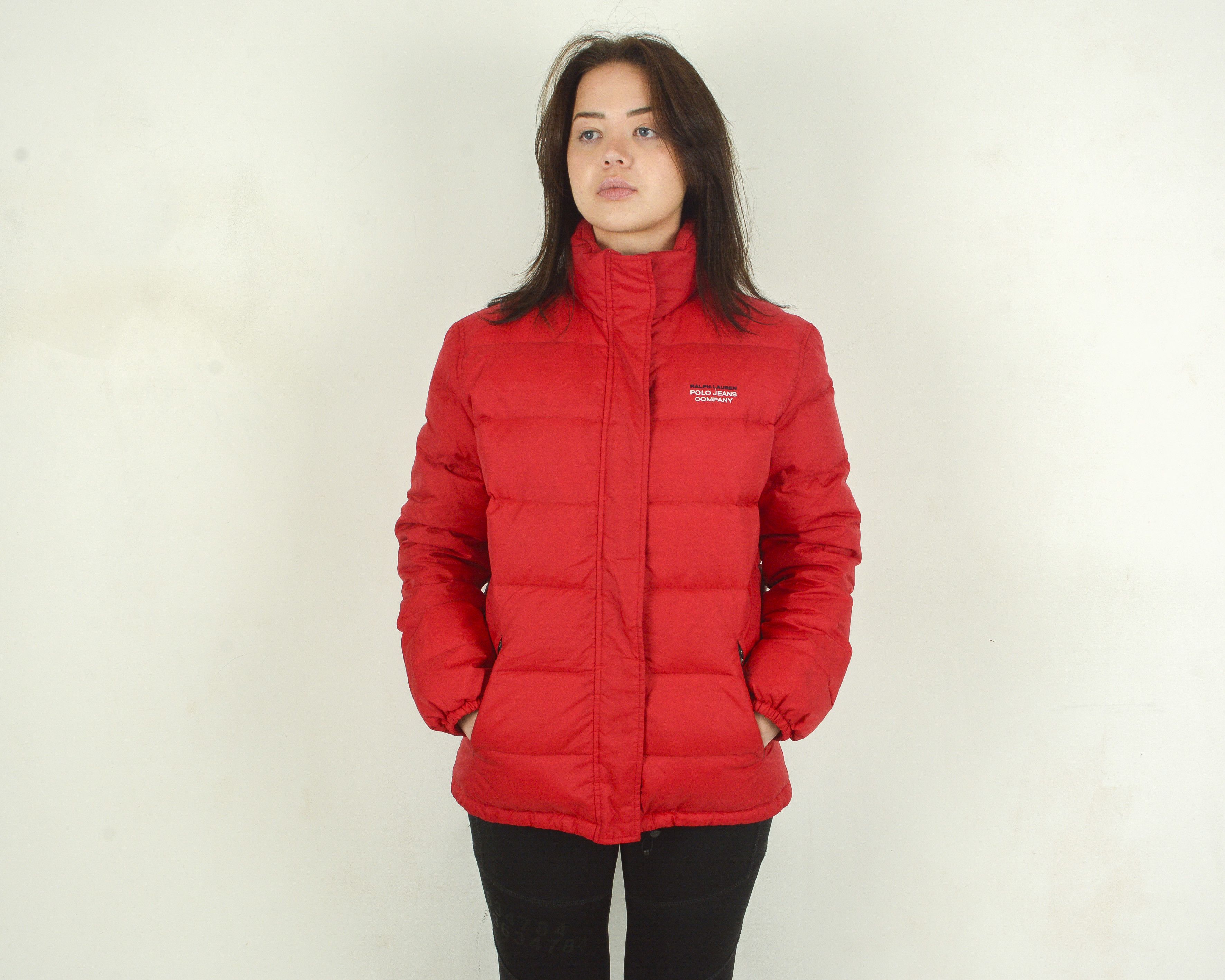 Polo Ralph Lauren × Ralph Lauren × Vintage Vintage y2k Polo jeans Women S Down Puffer Jacket Coat nylon Size S / US 4 / IT 40 - 1 Thumbnail