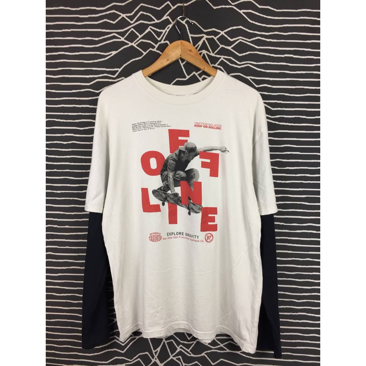 H&M × Vintage H&M Keep On Rolling Explore Gravity Long Sleeve Skate Tee Size US L / EU 52-54 / 3 - 1 Thumbnail