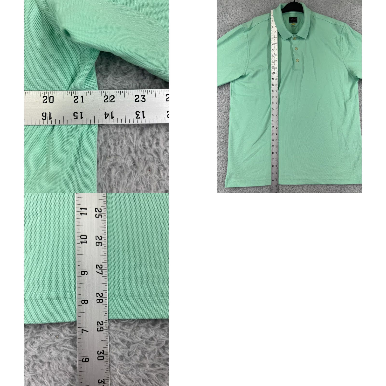 Vintage Greg Norman Polo Shirt Men Large Green Golf Polo Shirt Mens Regular Green Greg Norman Play Dry Shark Golf Short Sleeve Polyester Polo Shirt Size US L / EU 52-54 / 3 - 9 Thumbnail