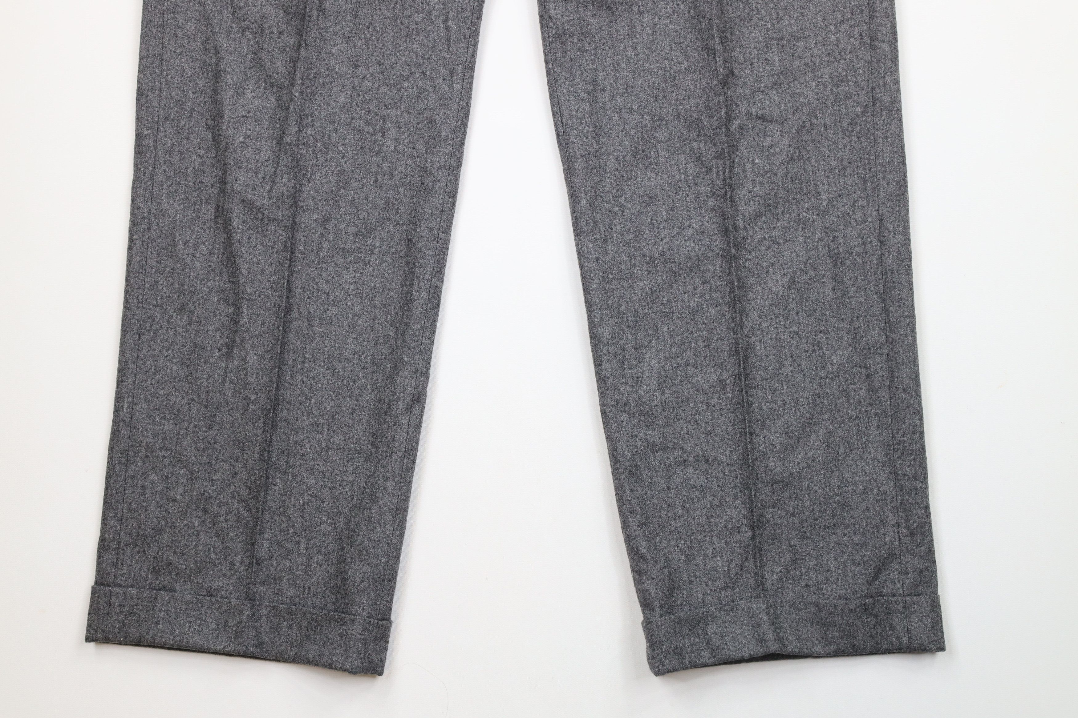 Vintage Vintage 70s Streetwear Cuffed Wool Wide Leg Pants Trousers Size US 36 / EU 52 - 8 Thumbnail
