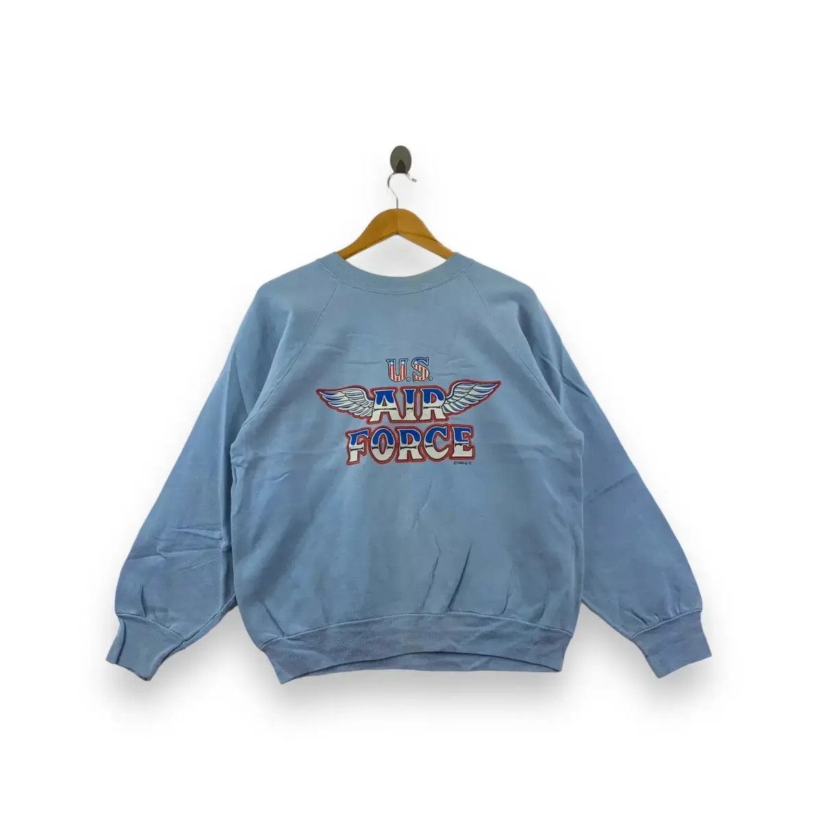 Vintage Vintage 1988 US AIR FORCE USAF Army Military Flag Sweatshirt Size US L / EU 52-54 / 3 - 1 Thumbnail