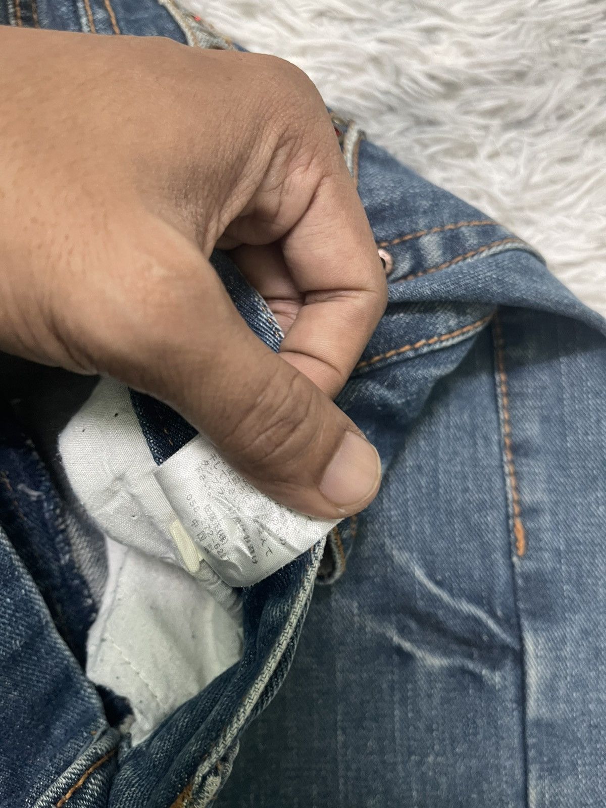If Six Was Nine 2000s NYLUS FLARE JEANS WASHABLE DENIM RARE DESIGN Size US 30 / EU 46 - 11 Thumbnail