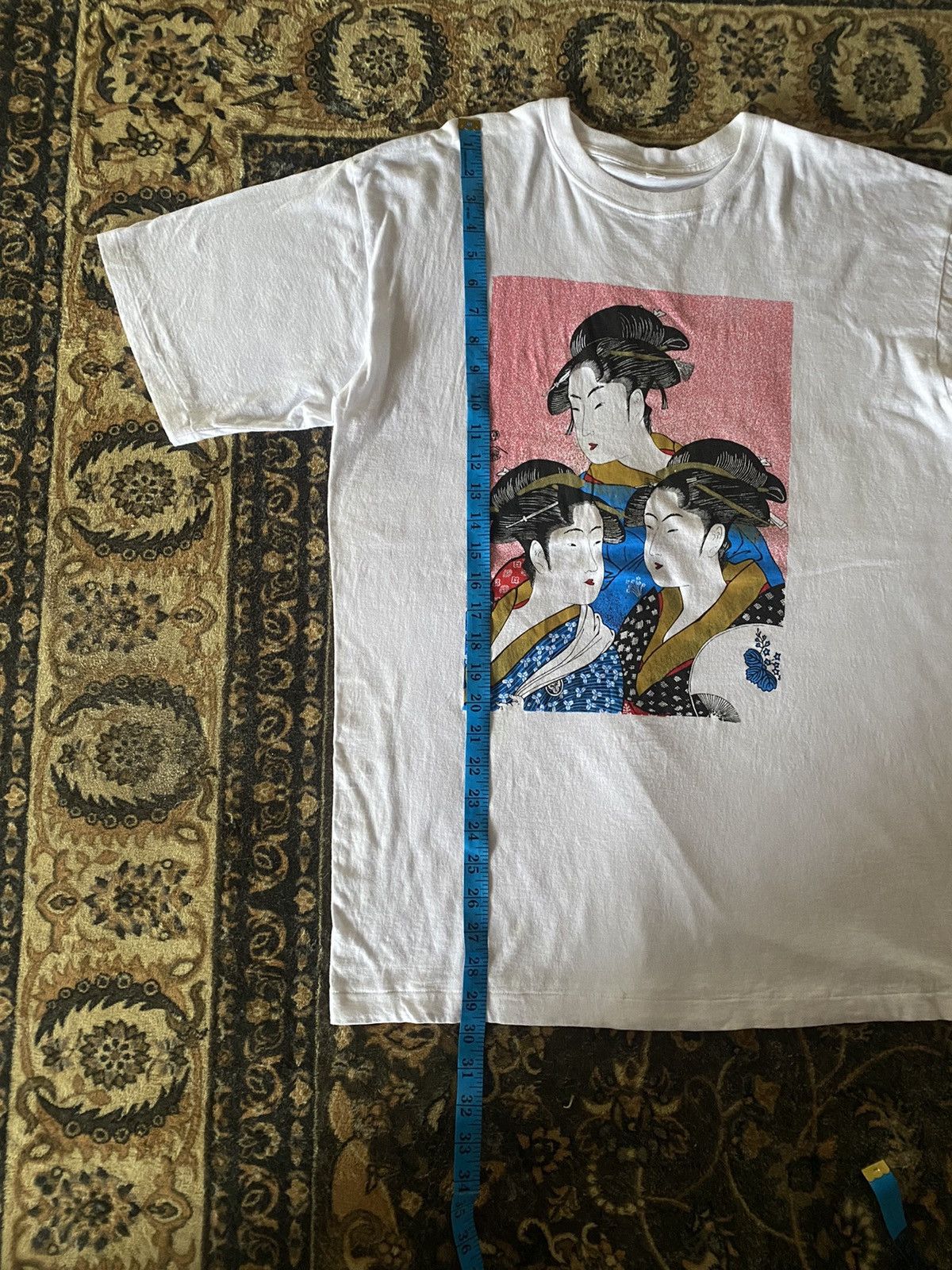 Japanese Brand Vintage Japanese Brand Triple Geisha Tee Size US L / EU 52-54 / 3 - 8 Thumbnail